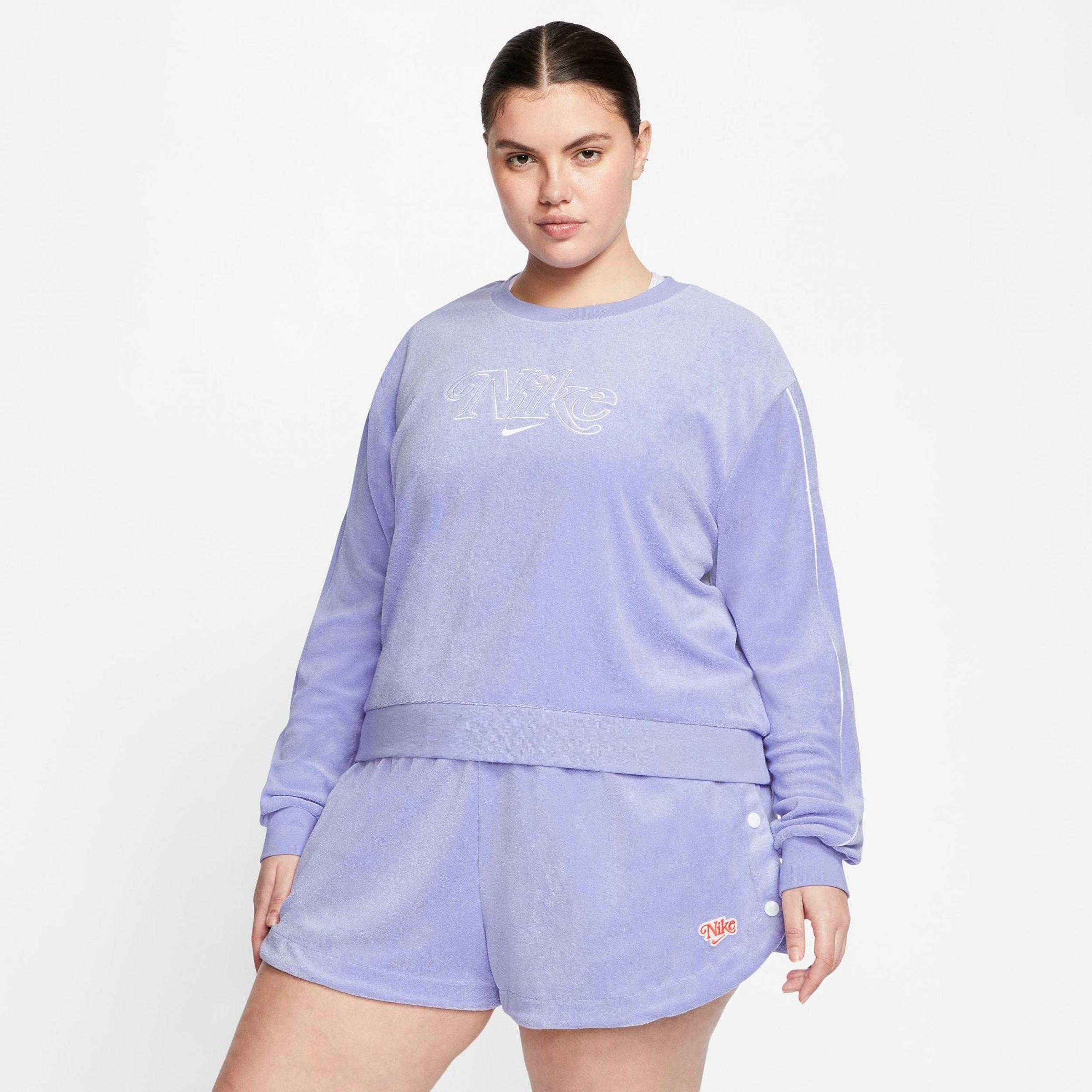 plus size purple sweatshirt