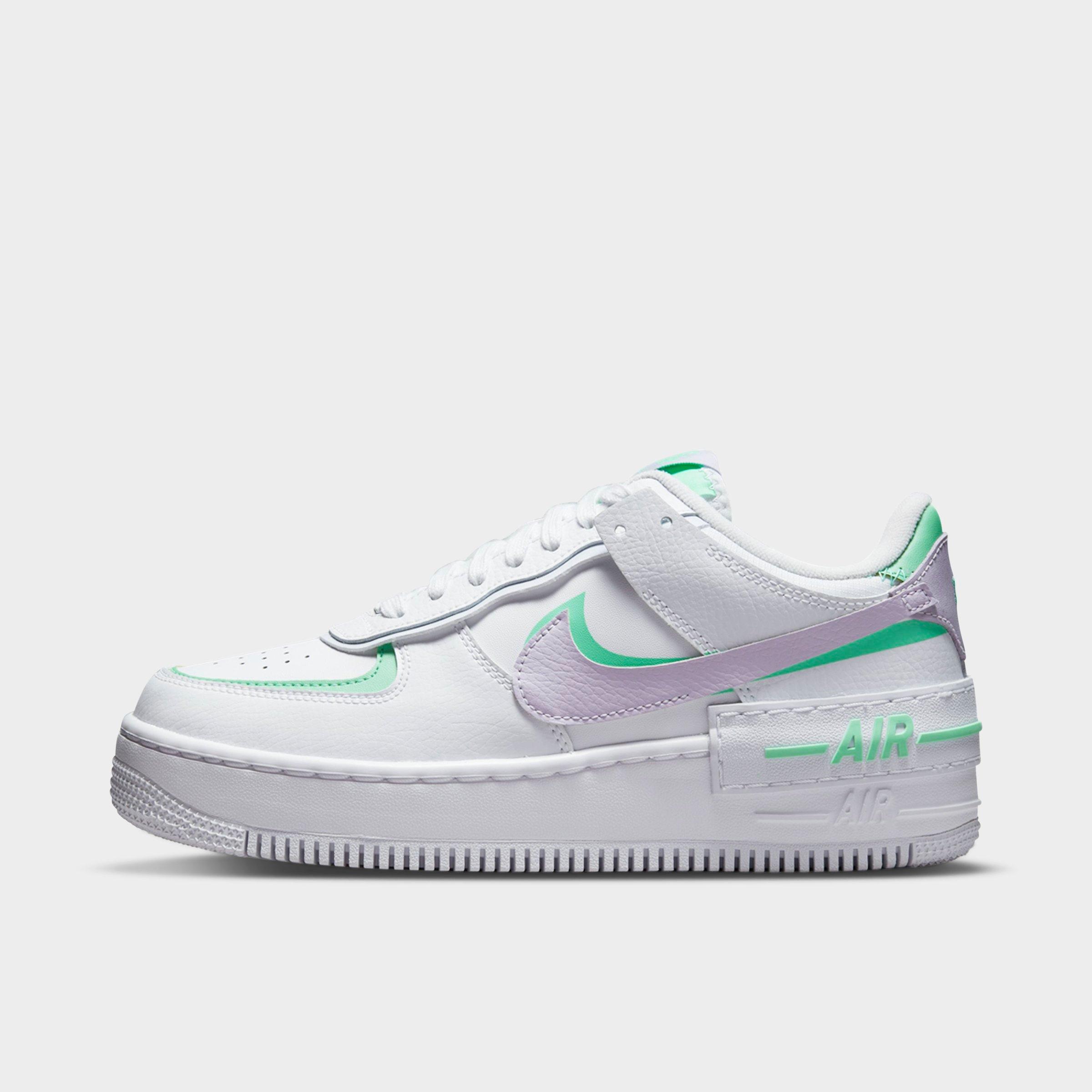 Nike Air Force 1 Shadow Women Sneakers In White/infinite Lilac/football Grey/green Glow/violet Shock