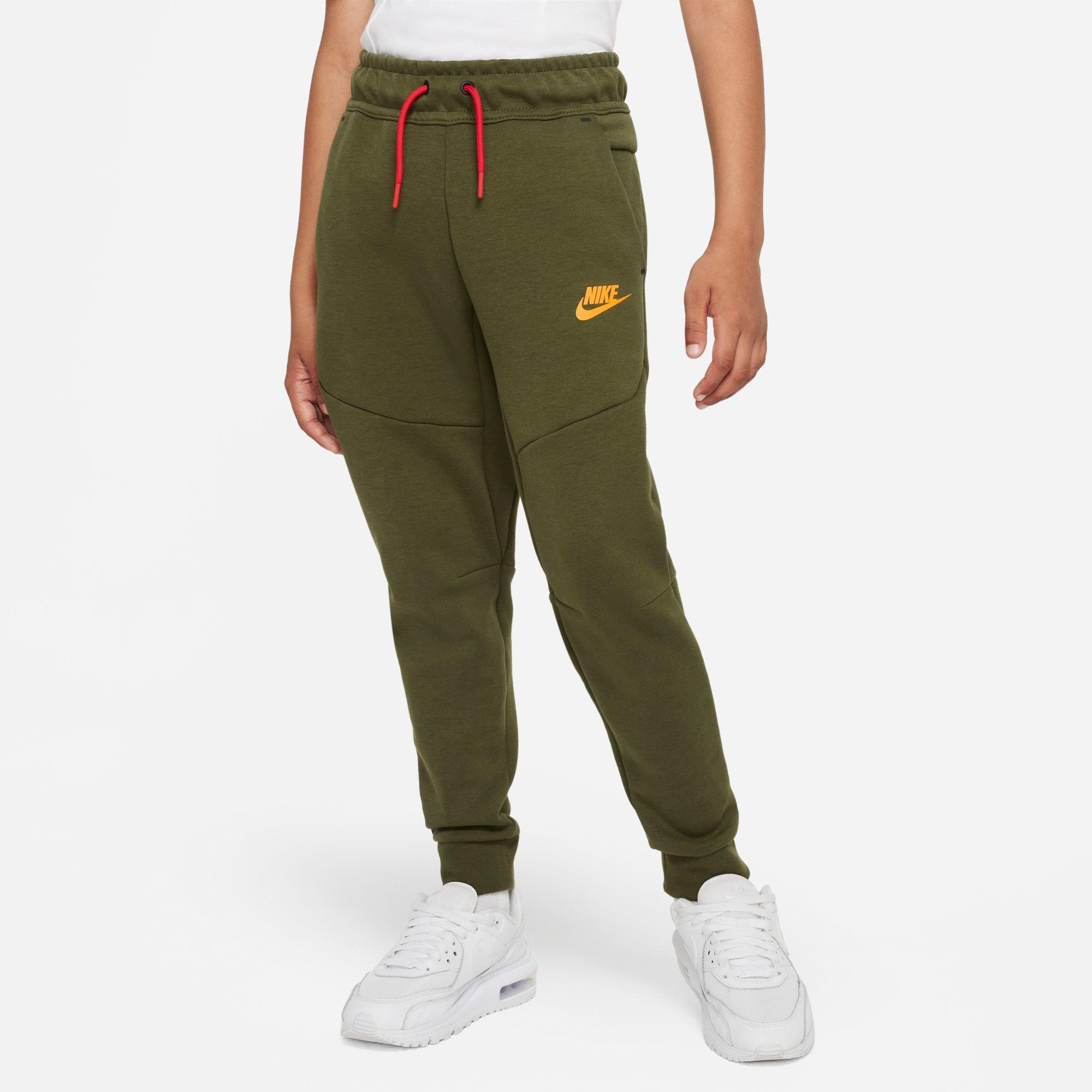Nike Kids' Sportswear Tech Fleece Jogger Pants Size Xl 100% Cotton/polyester/fleece In Dark Green/red/yellow