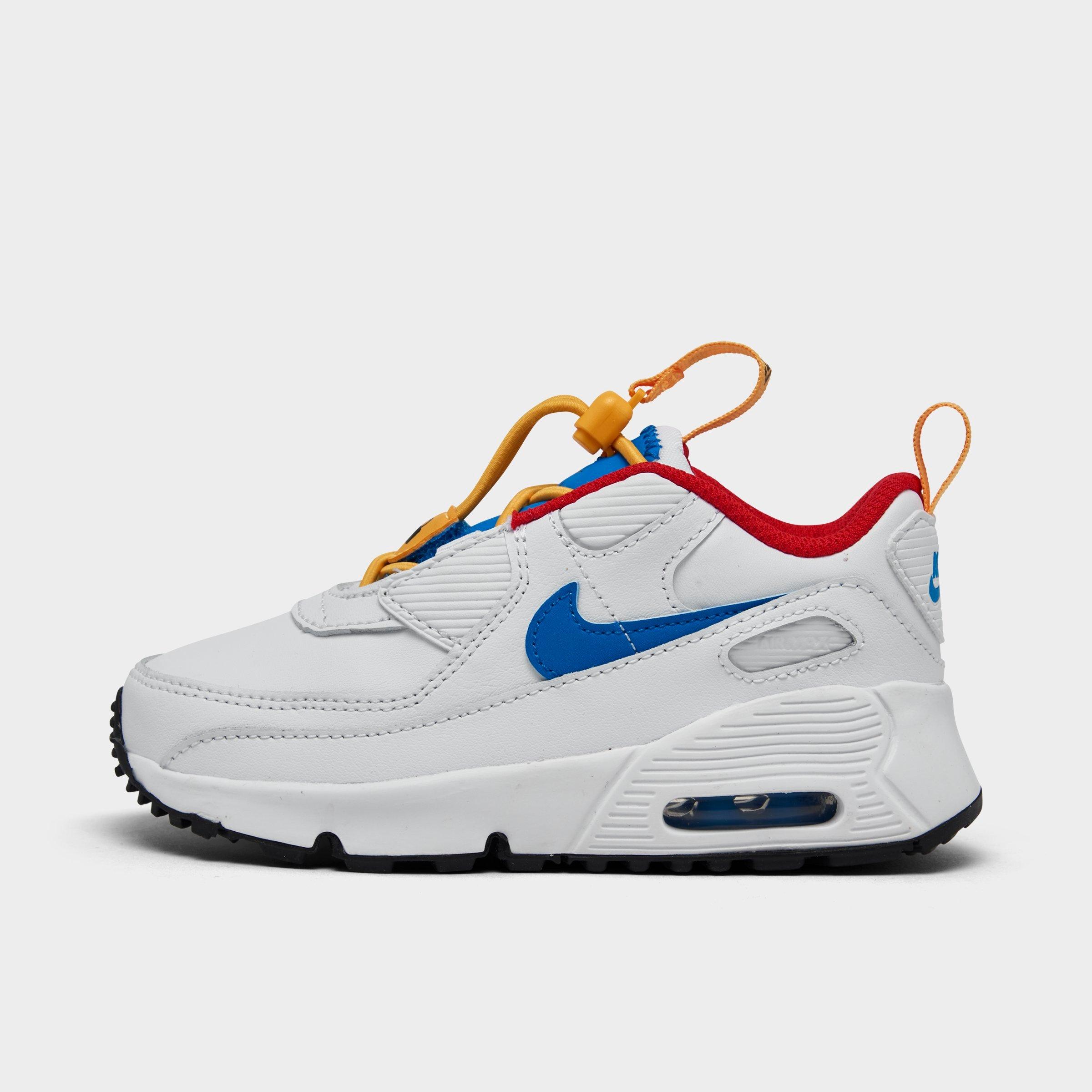 Nike Babies'  Kids' Toddler Air Max 90 Toggle Se Casual Shoes In White/photo Blue/university Gold
