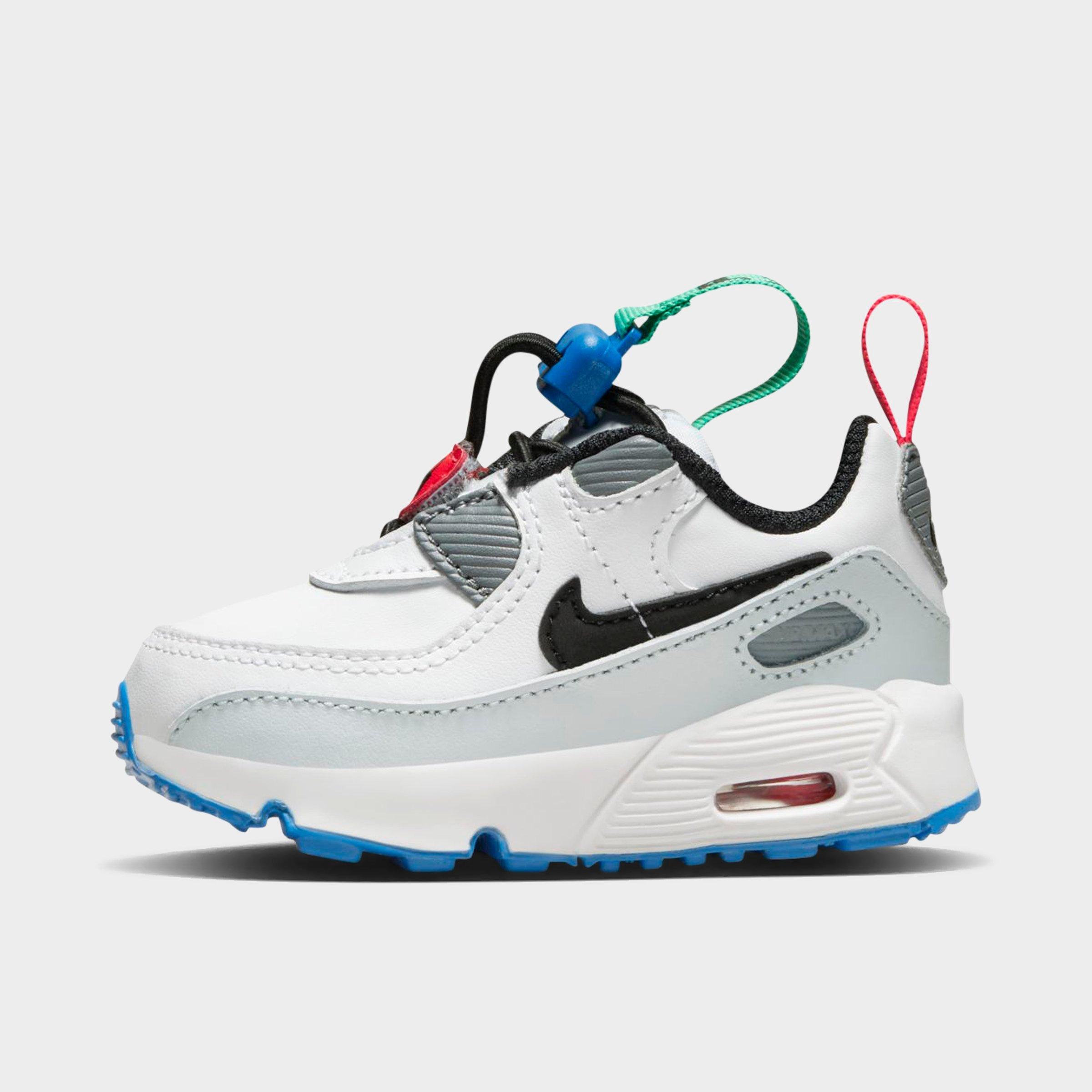 Nike Babies'  Kids' Toddler Air Max 90 Toggle Se Casual Shoes In White/pure Platinum/stadium Green/black