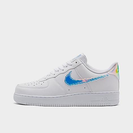 Nike Men's Air Force 1 '07 Lv8 Iridescent Pixel Casual Shoes In White/multi-color/black