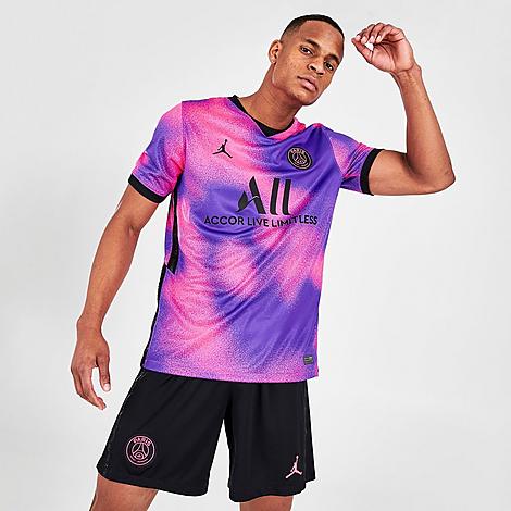 Shop Nike Jordan Men'S Paris Saint-Germain 2020-2021 Tie-Dye Stadium Fourth  Soccer Jersey In Pyschic Purple/Hyper Pink