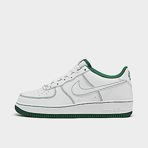 Nike Big Kids' Air Force 1 Se Casual Shoes In White/green
