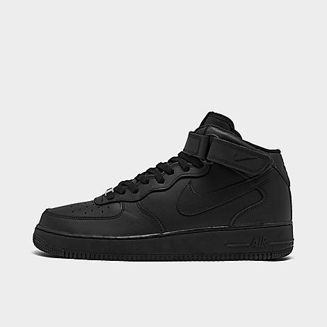 Shop Nike Men's Air Force 1 Mid '07 Casual Shoes In Black/black