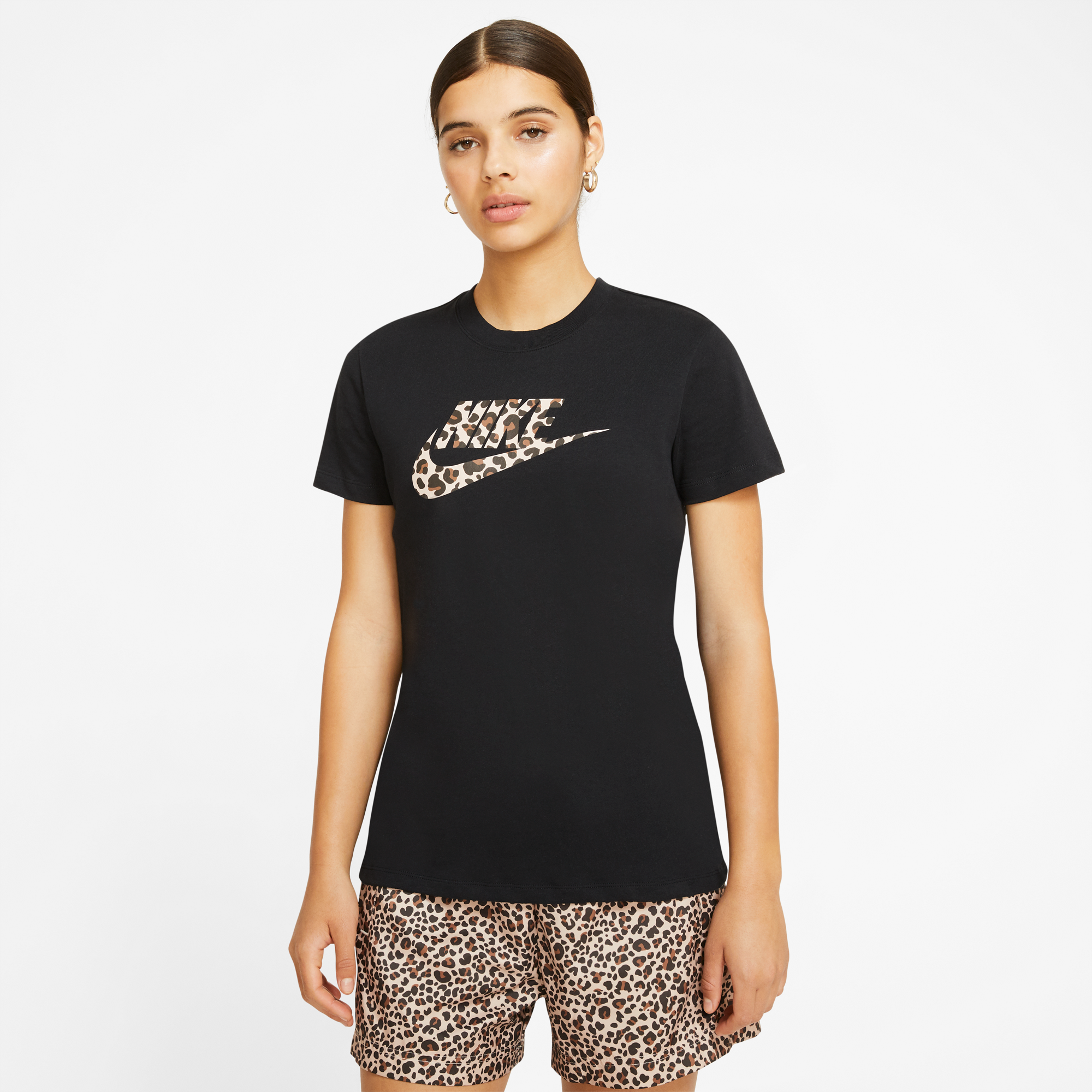 red nike cheetah shirt