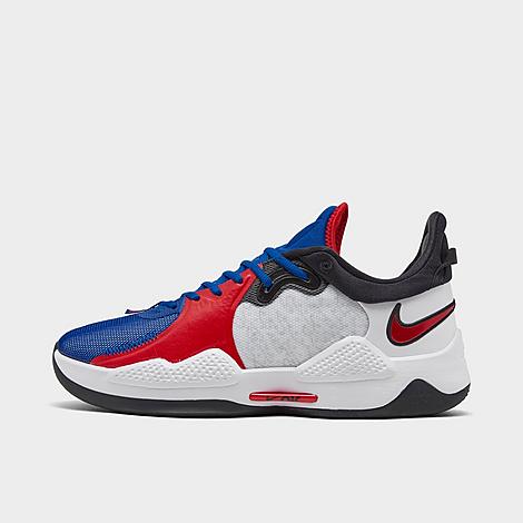 Nike Pg 5 Basketball Shoes In White/crimson Tint/black/laser Crimson