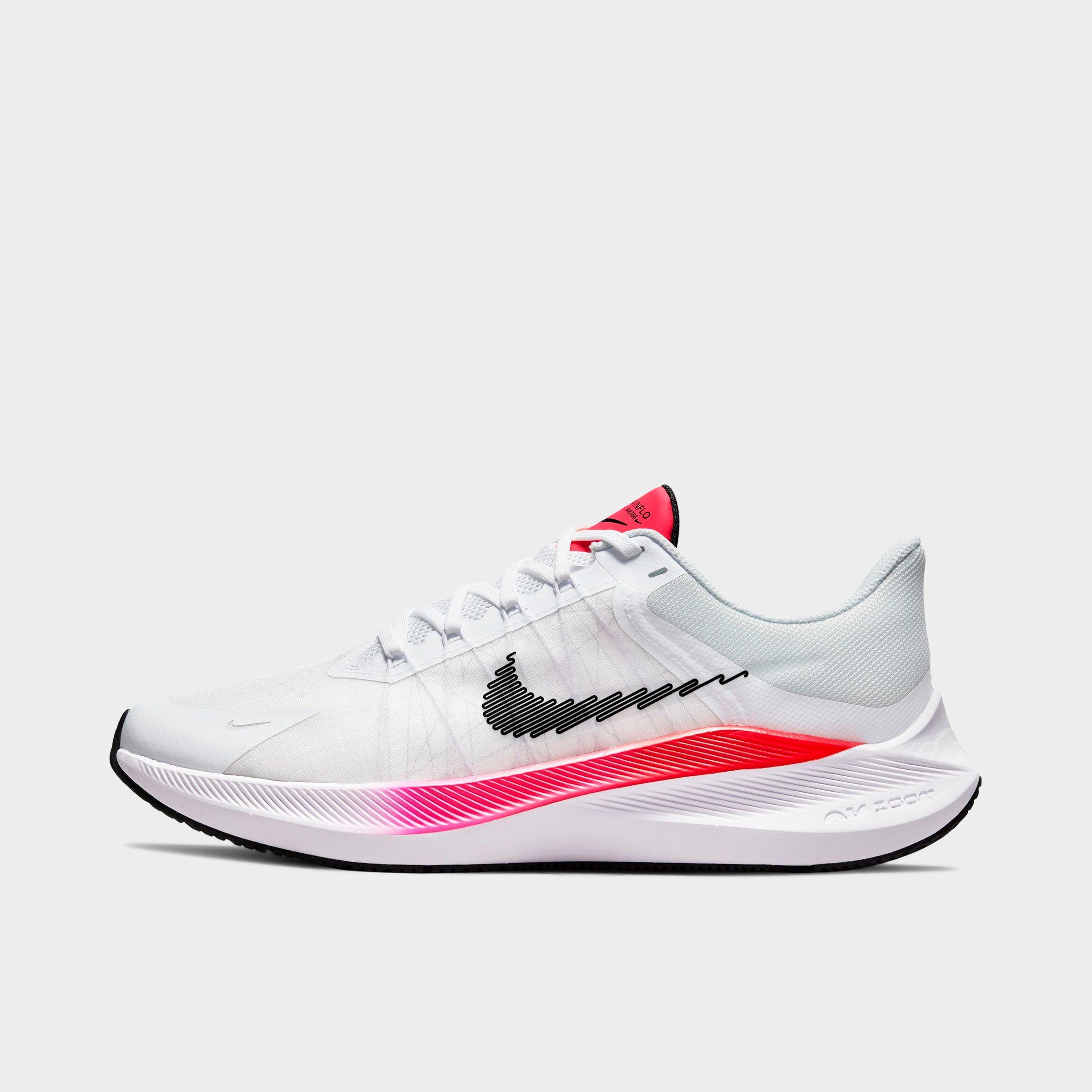 Nike Men's Air Zoom Winflo 8 Running Shoes In White/black/bright ...