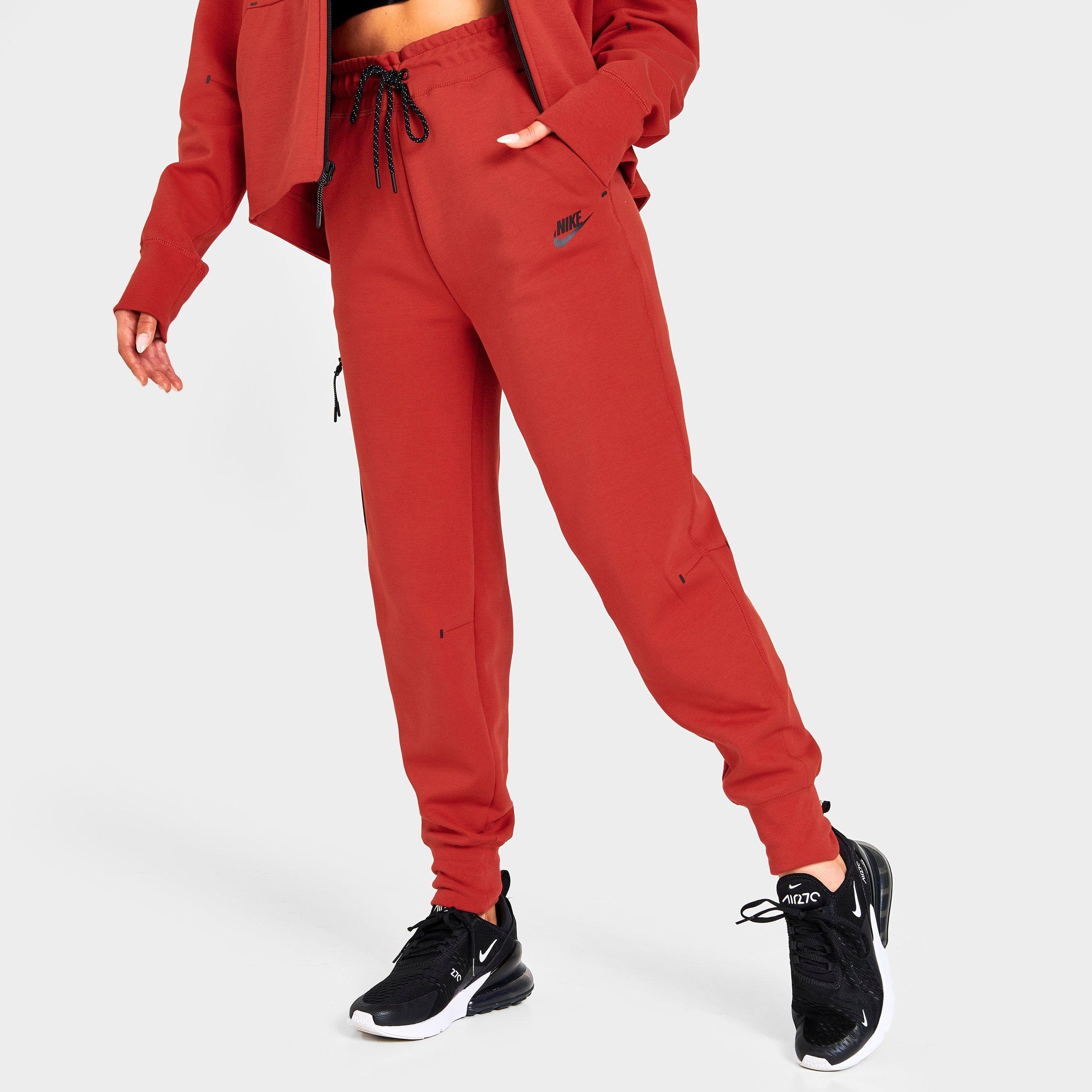 Nike Women's Sportswear Tech Fleece Jogger Pants In Cinnabar/black