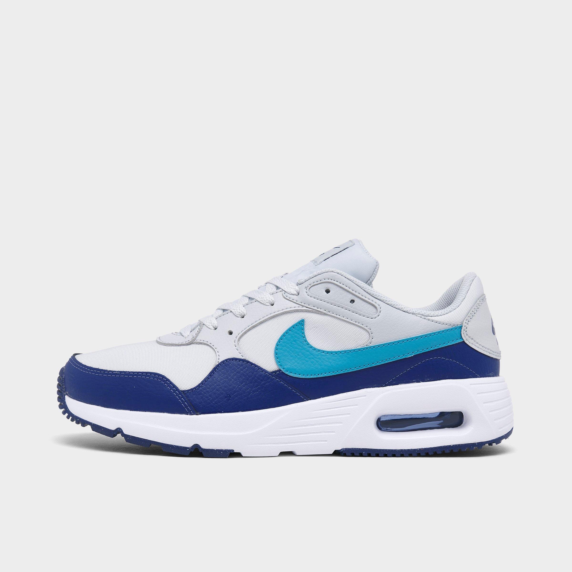 Nike Men's Air Max Sc Casual Sneakers From Finish Line In Pure Platinum/white/deep Royal Blue/blue Lightning