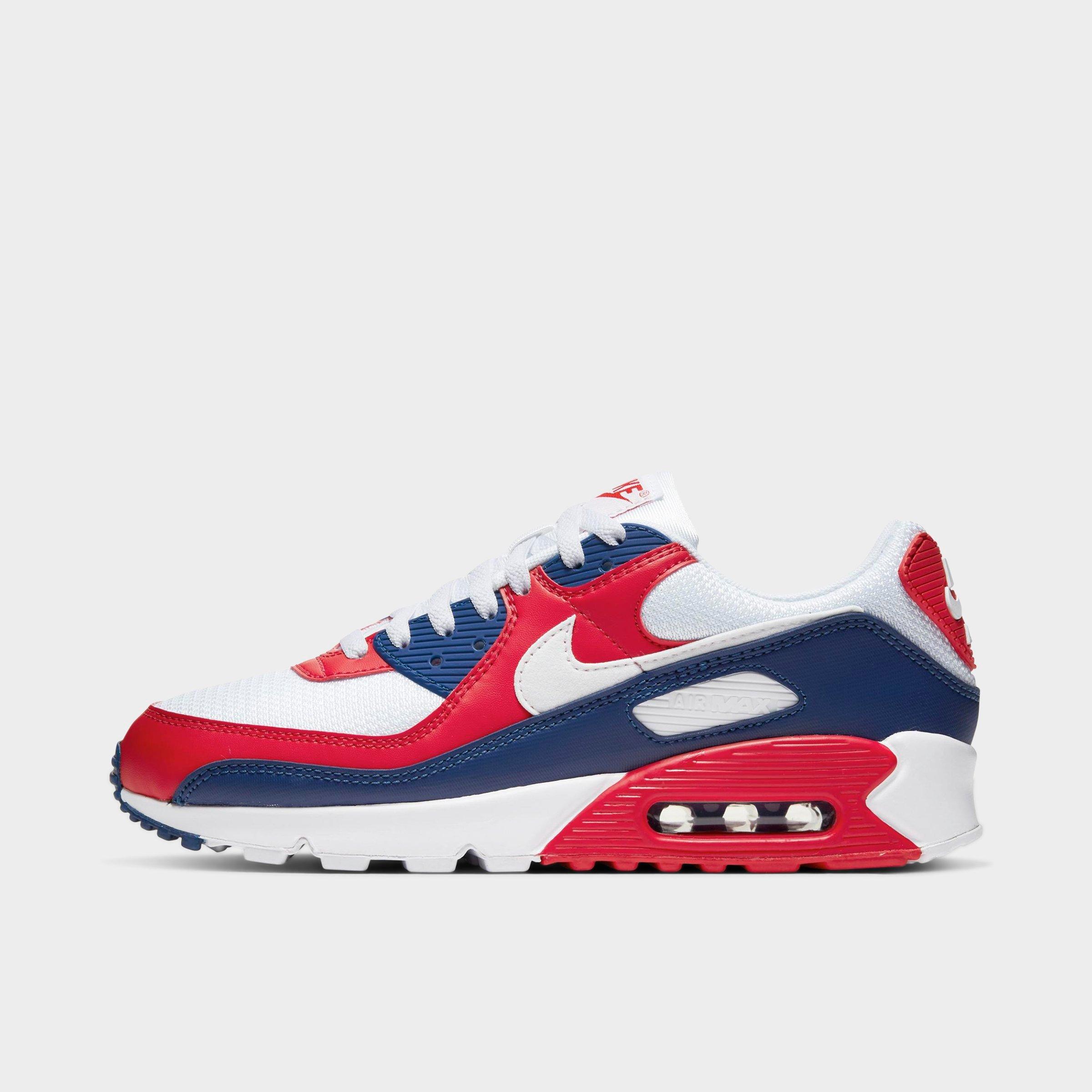 nike red white and blue tennis shoes