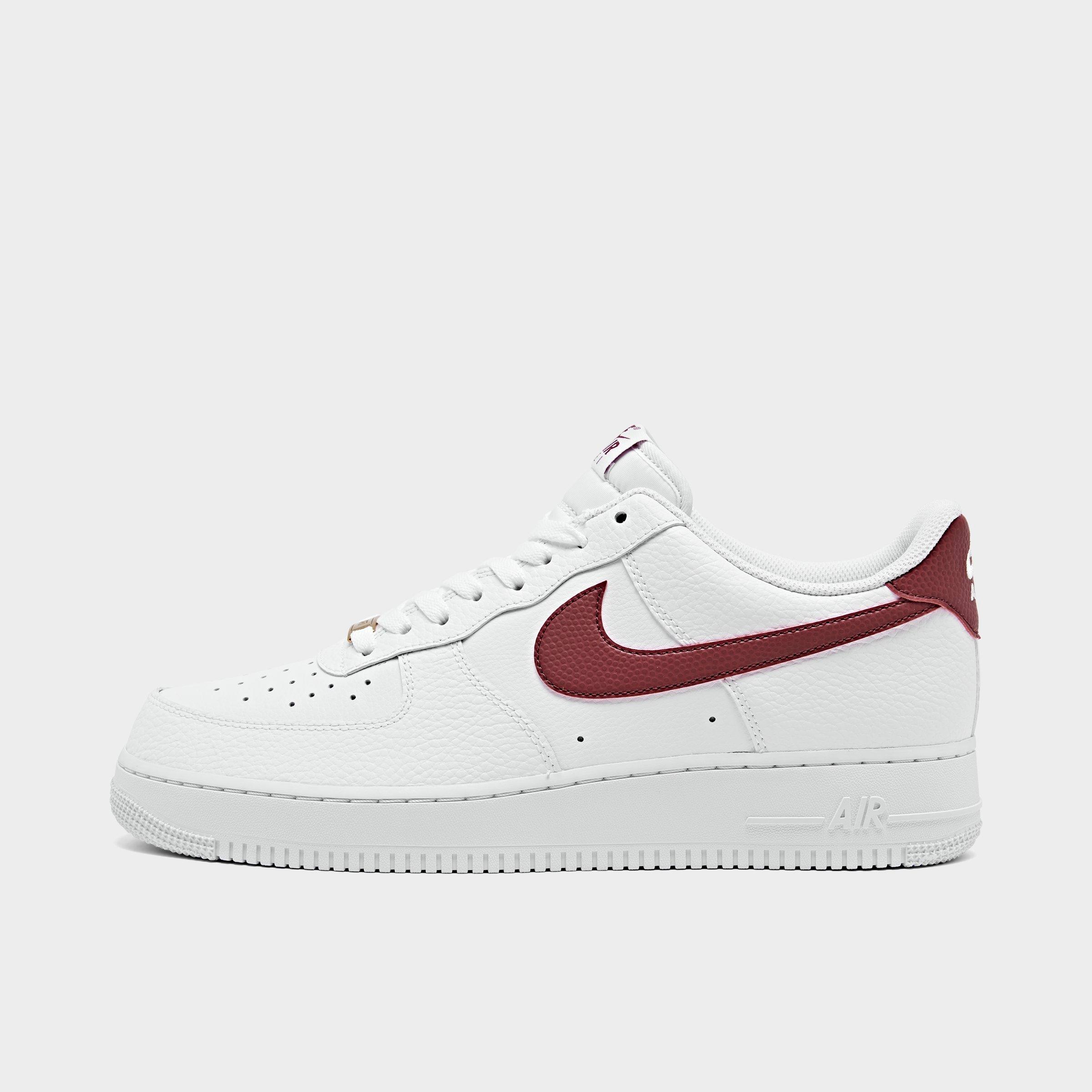 Nike Air Force 1 '07 Low "team Red" Sneakers In White/team Red/white