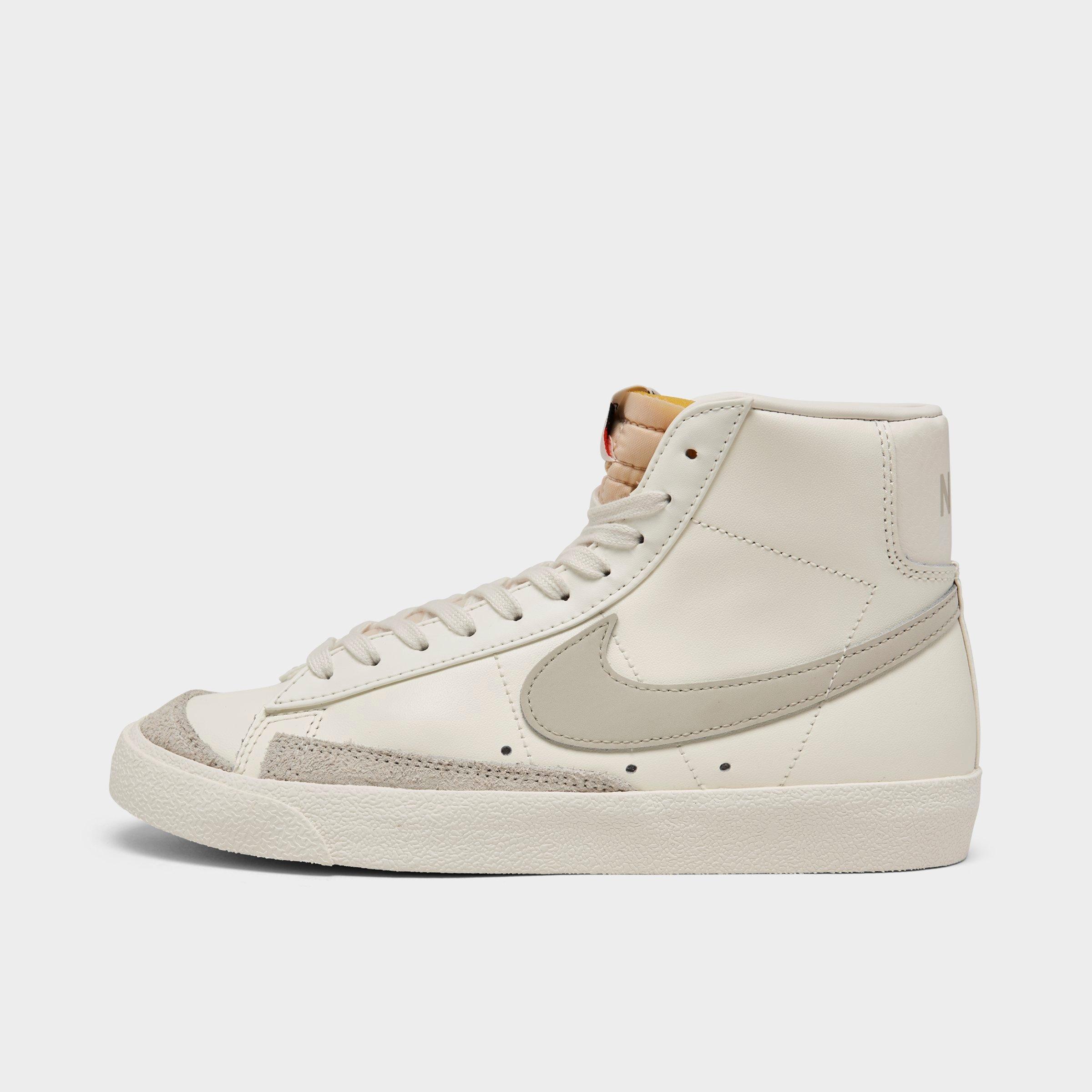 Nike Women's Blazer Mid '77 Casual Shoes In Sail/light Bone/sail/black/team Orange