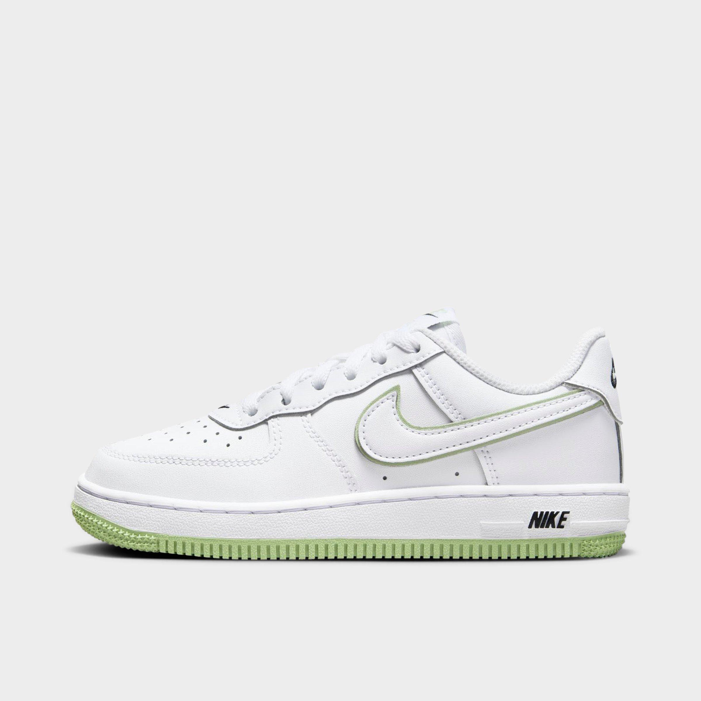 Nike Kids' Air Force 1 Sneaker In White/ Honeydew/ White/ Black