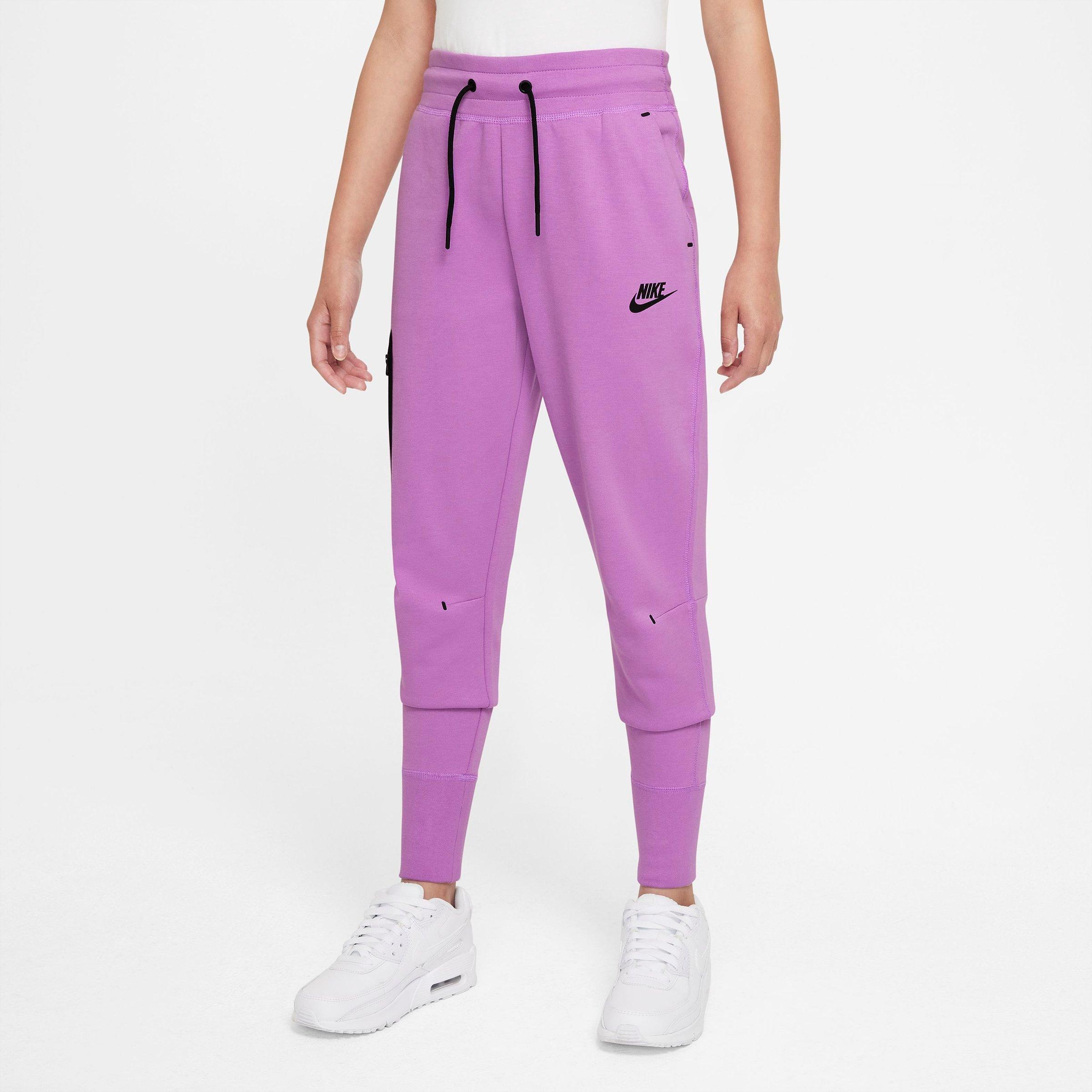 Nike Kids'  Girls' Sportswear Tech Fleece Jogger Pants In Violet Shock/black