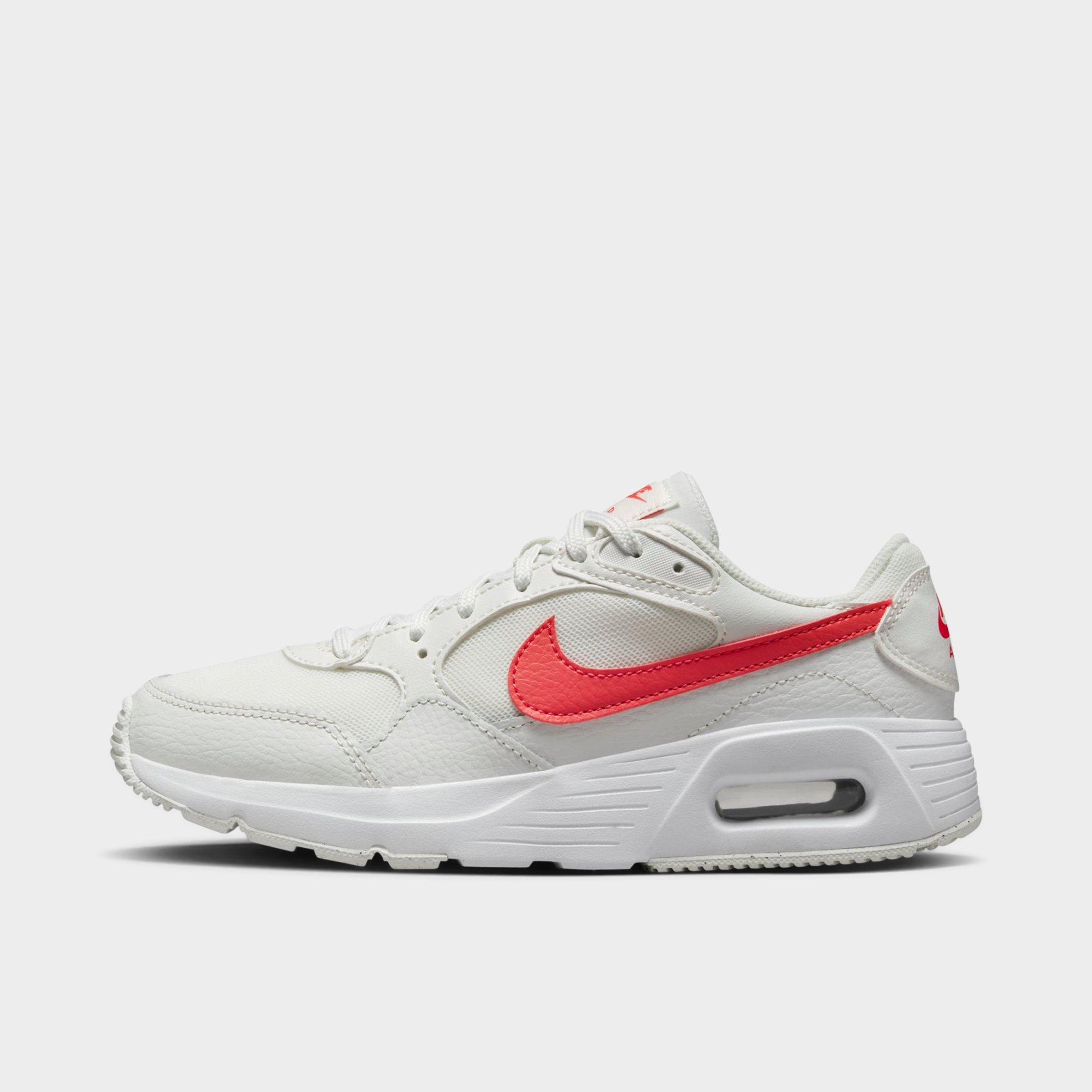 Nike Big Kids' Air Max Sc Casual Shoes In Summit White/white/track Red