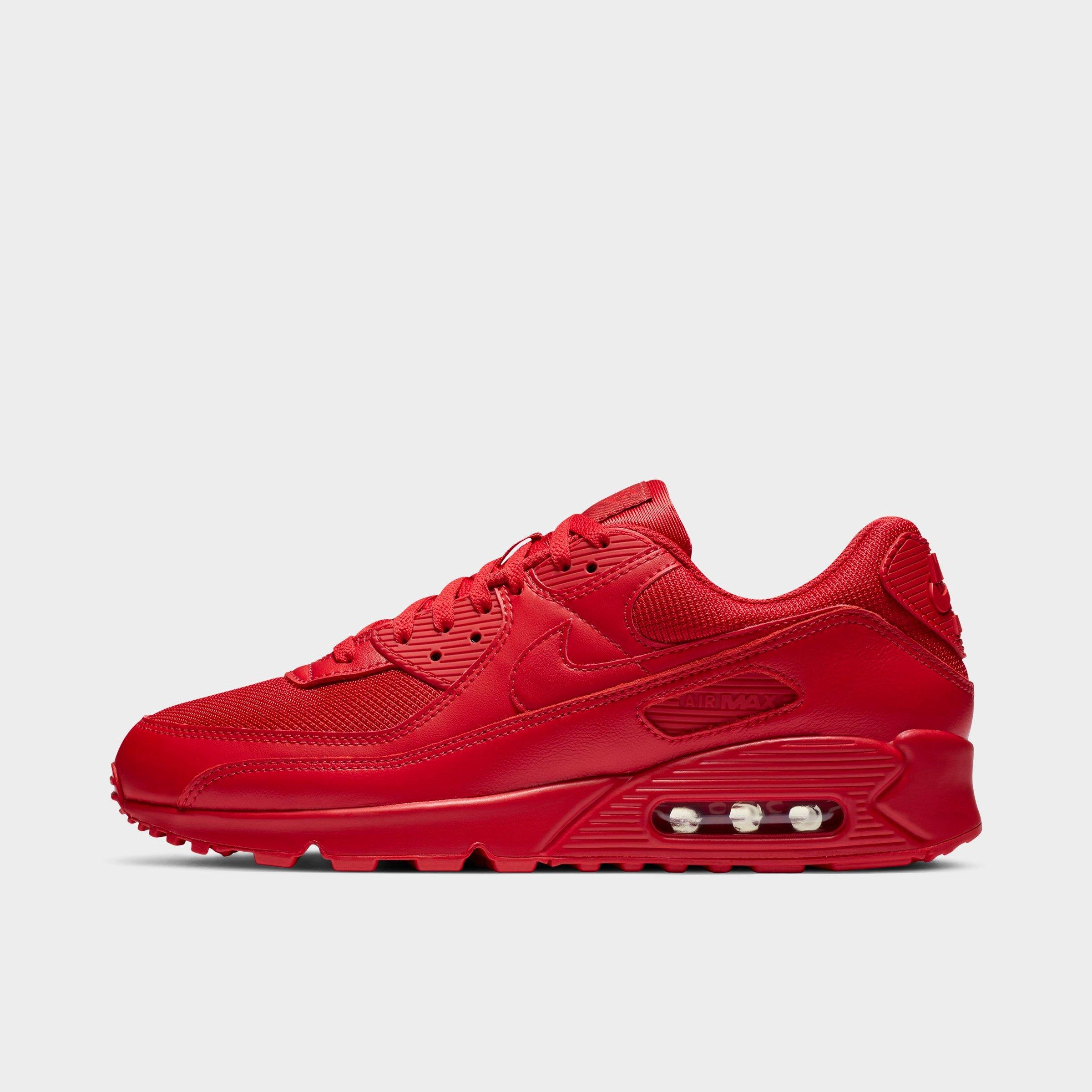 red nike air max trainers