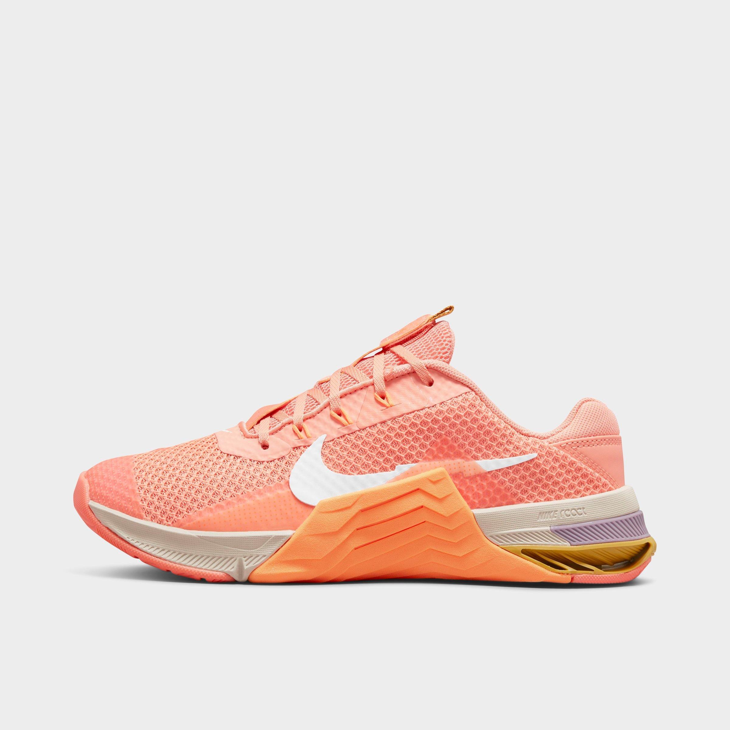 Nike Metcon 7 Training Shoe In Crimson Bliss/sail/total Orange/pearl White/gold/plum Fog