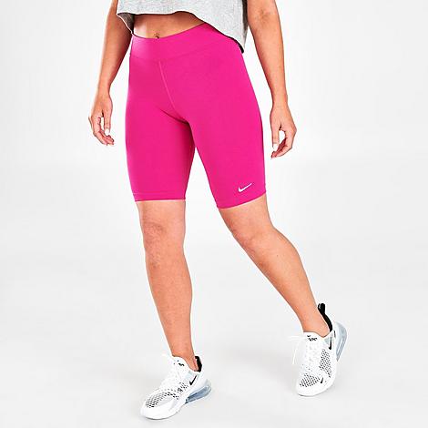 Nike Women’s Sportswear Essential Bike Shorts in Pink/Active Pink Size Medium Cotton/Polyester/Spandex