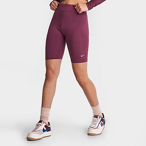 Nike Women's Sportswear Essential Mid-rise 10 Inch Bike Shorts In Rosewood