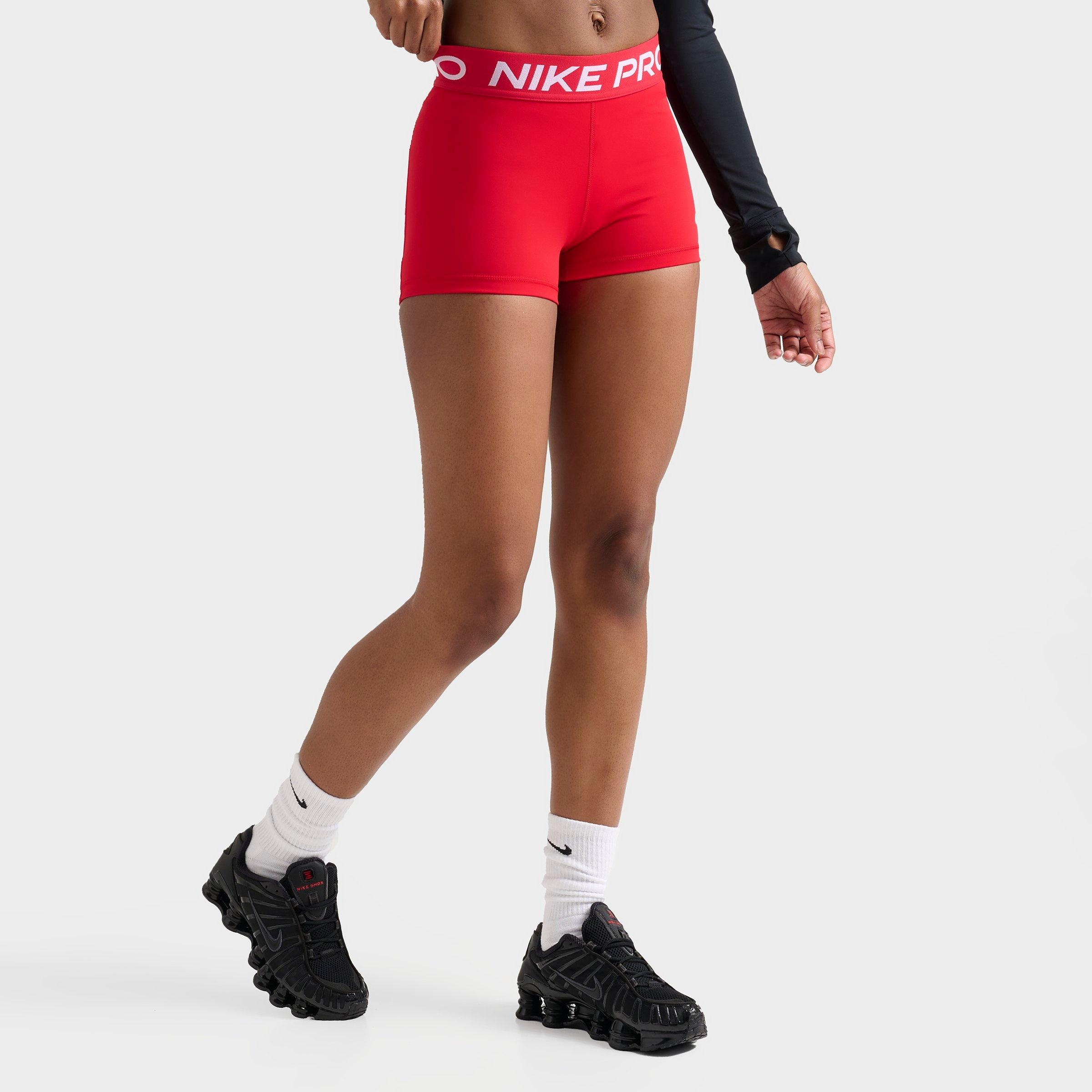 Nike Women's Pro Gym Shorts in Red/University Red Size Small Polyester/Spandex/Plastic