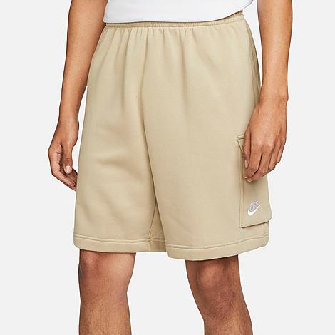 Nike Men's Sportswear Club Fleece Cargo Shorts In Limestone/limestone