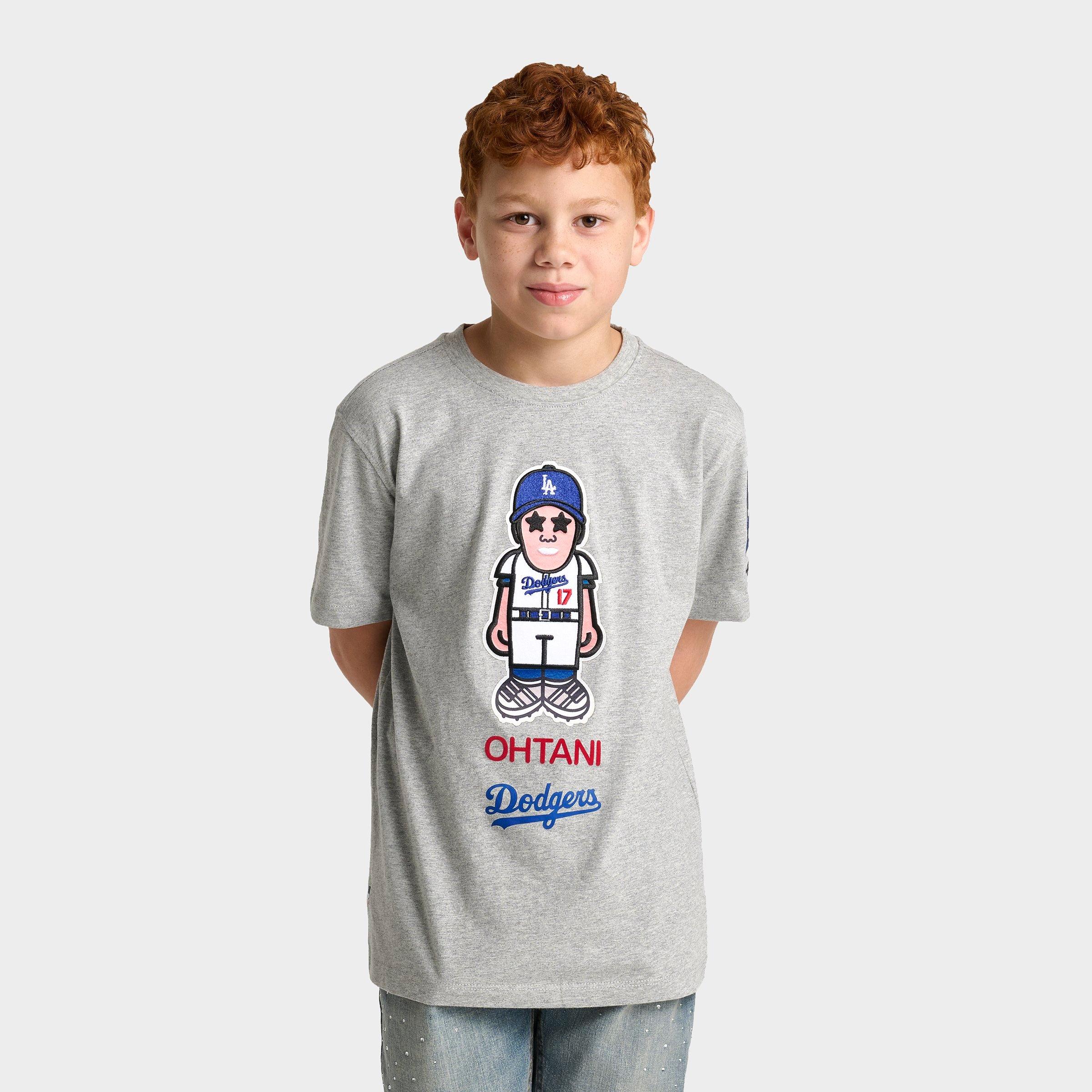 Pro Standard Big Kids Shohei Ohtani Los Angeles Dodgers Mlb Avatar Graphic T-shirt In Gray