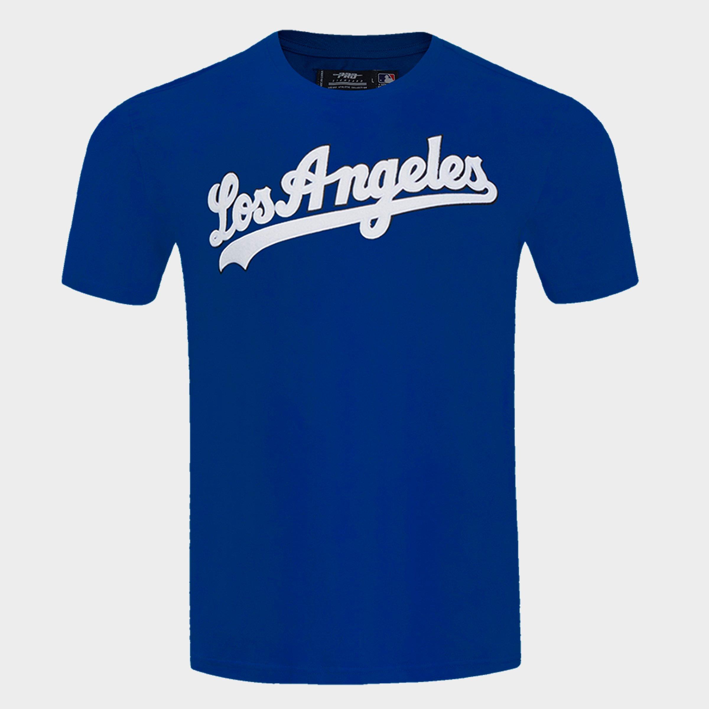 Pro Standard Men's Los Angeles Dodgers MLB Classics Chenille T-Shirt in Dodger Blue Size: Small