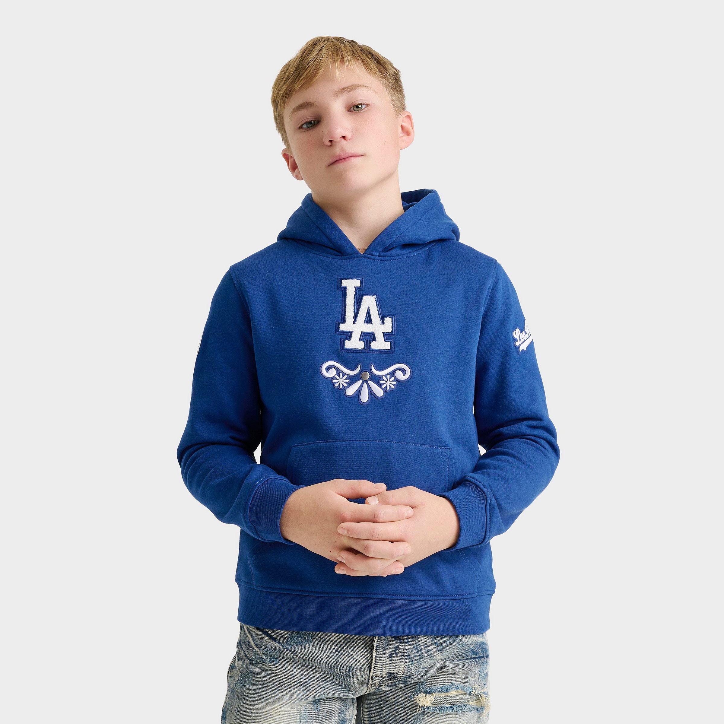 Pro Standard Big Kids Los Angeles Dodgers Mlb Sugar Skull Pullover Hoodie In Blue
