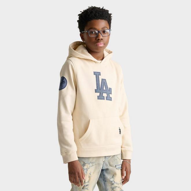 Big Kids' Pro Standard Los Angeles Dodgers MLB Denim Embroidery Pullover Hoodie