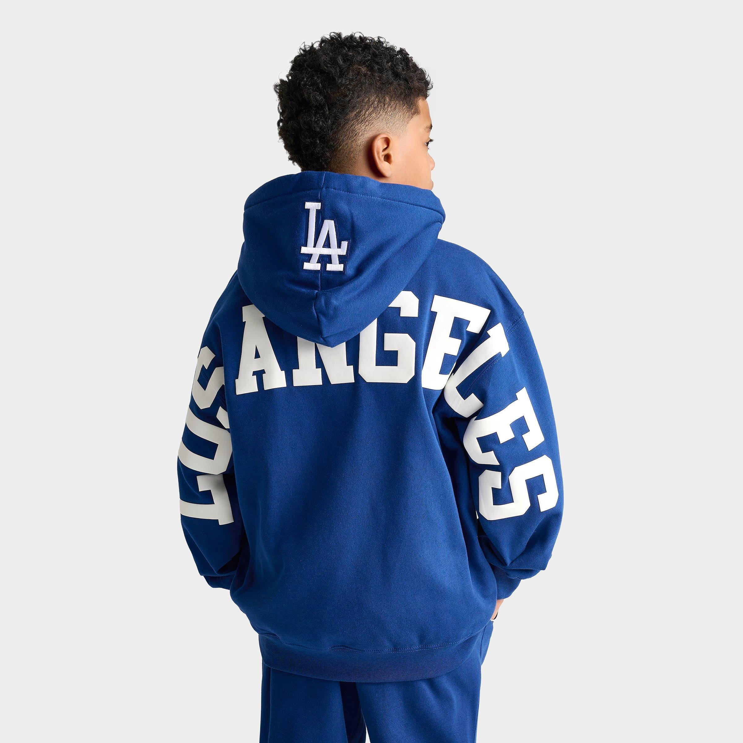 Pro Standard Big Kids Los Angeles Dodgers MLB Wingspan Pullover Hoodie in Dodgers Blue Size: Small