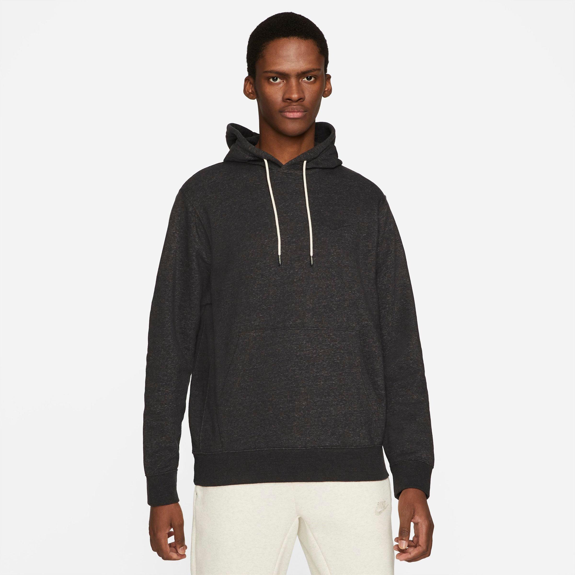 Nike Sportswear Drawstring Hoodie In Black/dark Smoke Grey