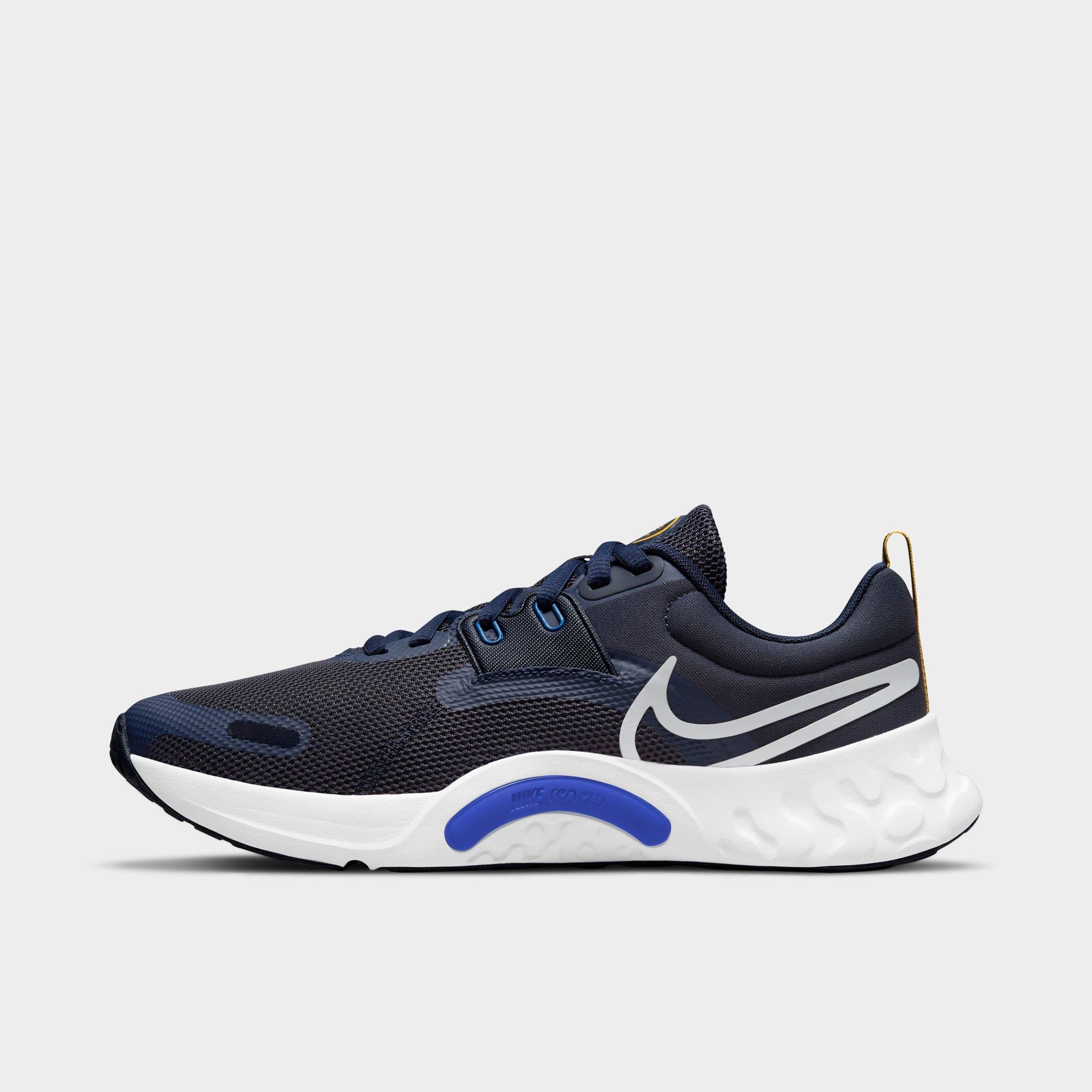 Nike Men's Renew Retaliation Tr 3 Training Shoes In Thunder Blue/wolf Grey/midnight Navy/racer Blue/laser Orange/obsidian