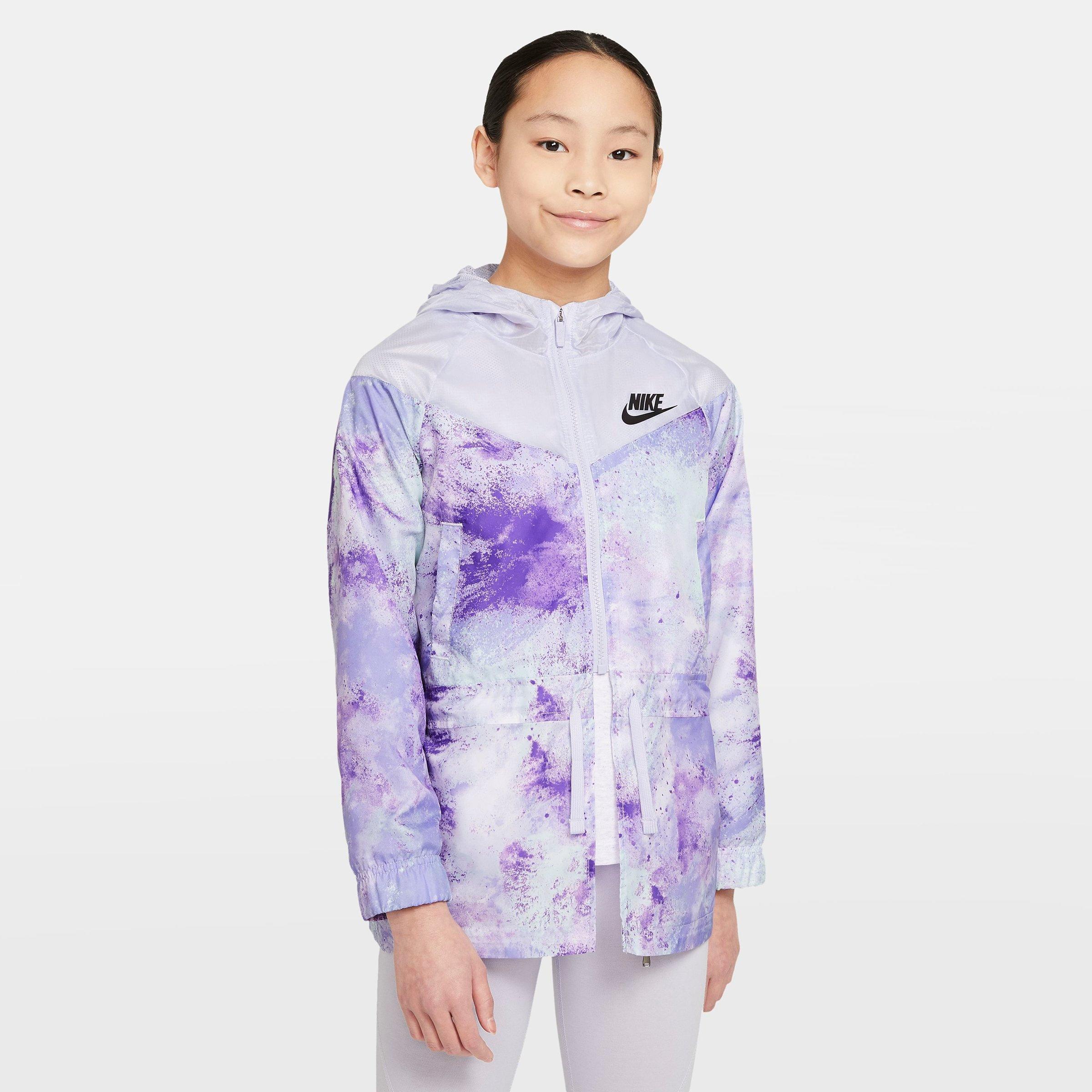 Nike Sportswear Windrunner Big Kids Tie dye Printed Jacket In