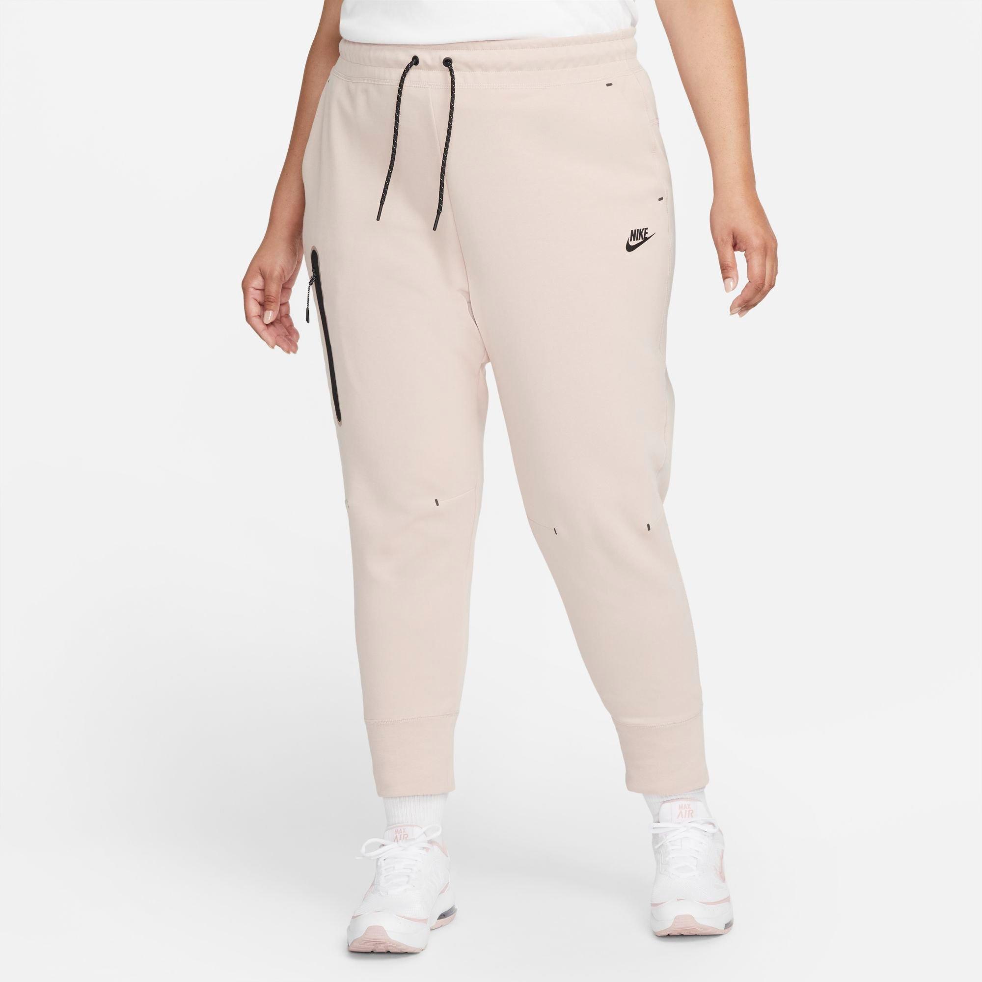 Nike Women's  Sportswear Tech Fleece Pants (plus Size) In Pink Oxford