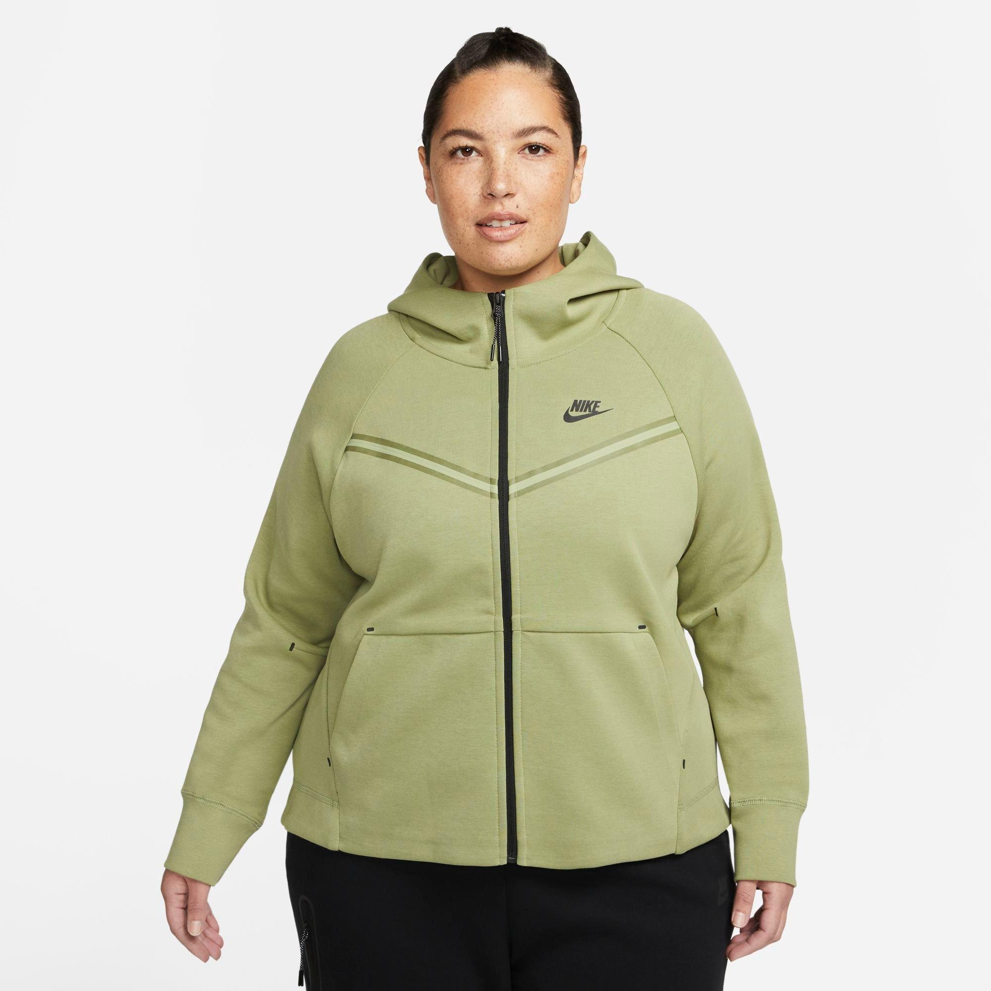 Nike Women's Sportswear Tech Fleece Windrunner Full-zip Hoodie (plus Size) In Alligator