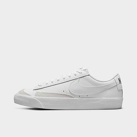 Nike Big Kids' Blazer Low '77 Casual Shoes In White/clear/flat Pewter/aura