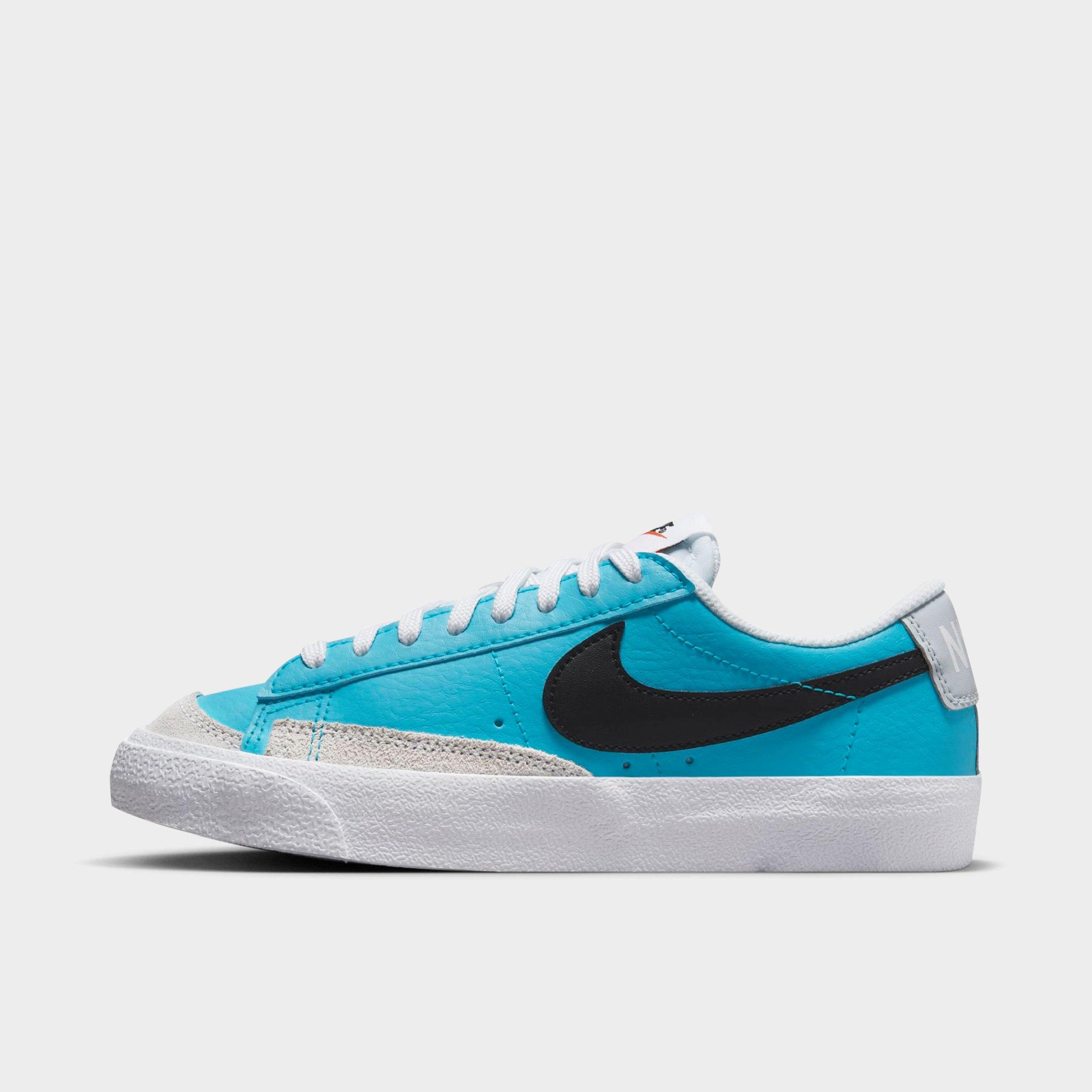 Nike Kids' Blazer Low '77 Low Top Sneaker In Blue Lightning/black/pure Platinum/white