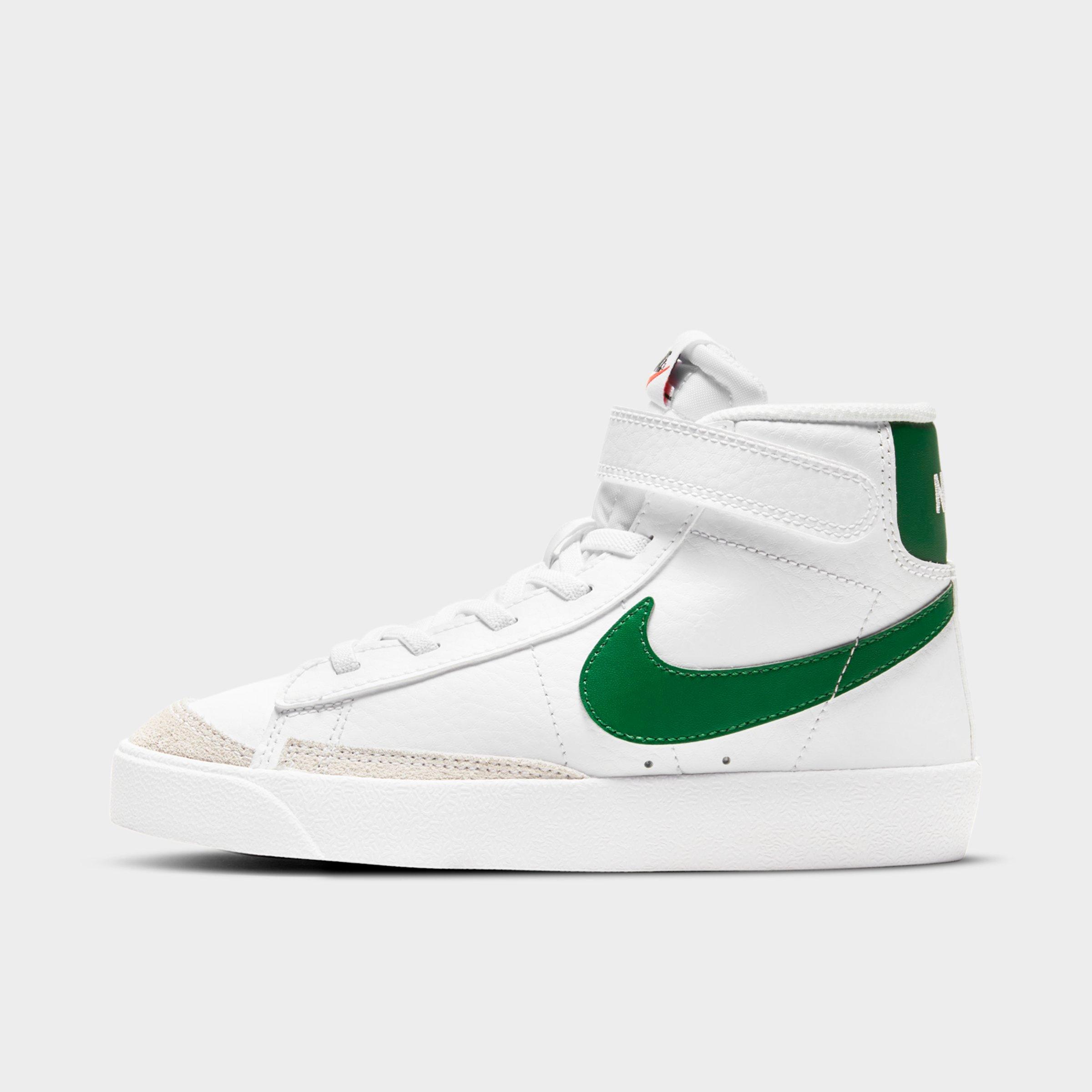 Nike Unisex Blazer '77 Vintage Mid Top Sneakers - Toddler, Little Kid In White/green