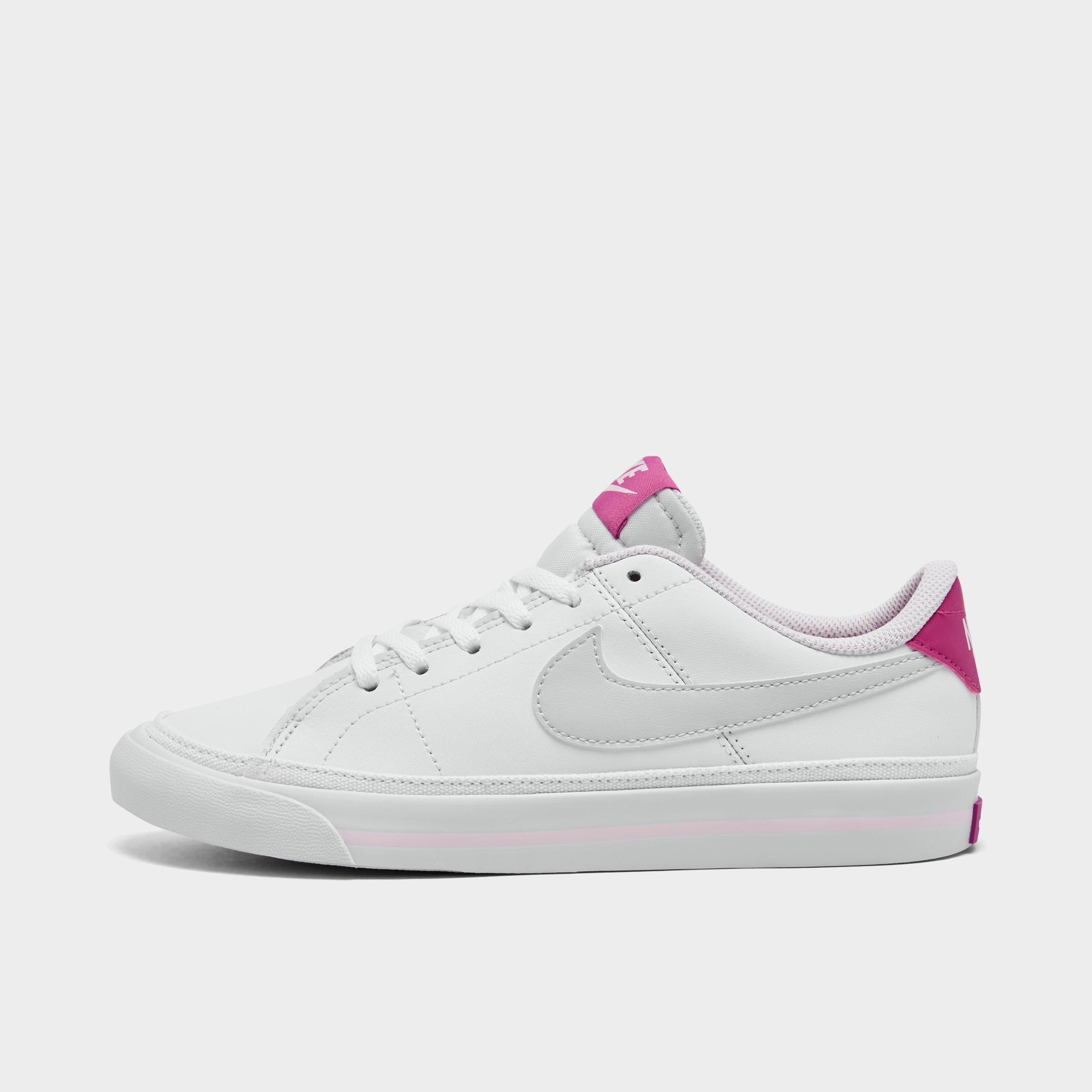 Nike Girls' Big Kids' Court Legacy Casual Shoes In White/football