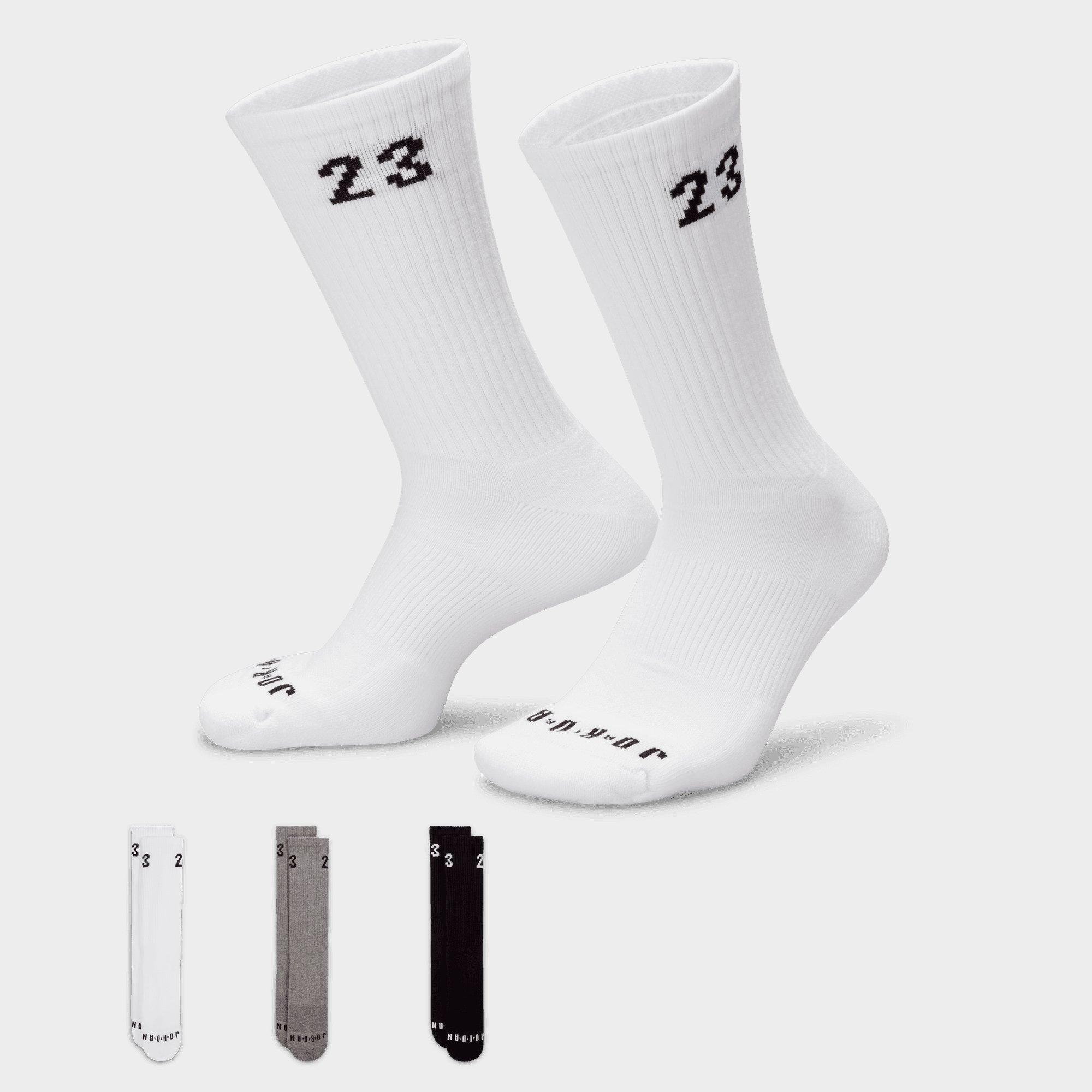 Shop Nike Jordan Everyday Essentials Crew Socks (3-pack) In Multi-color