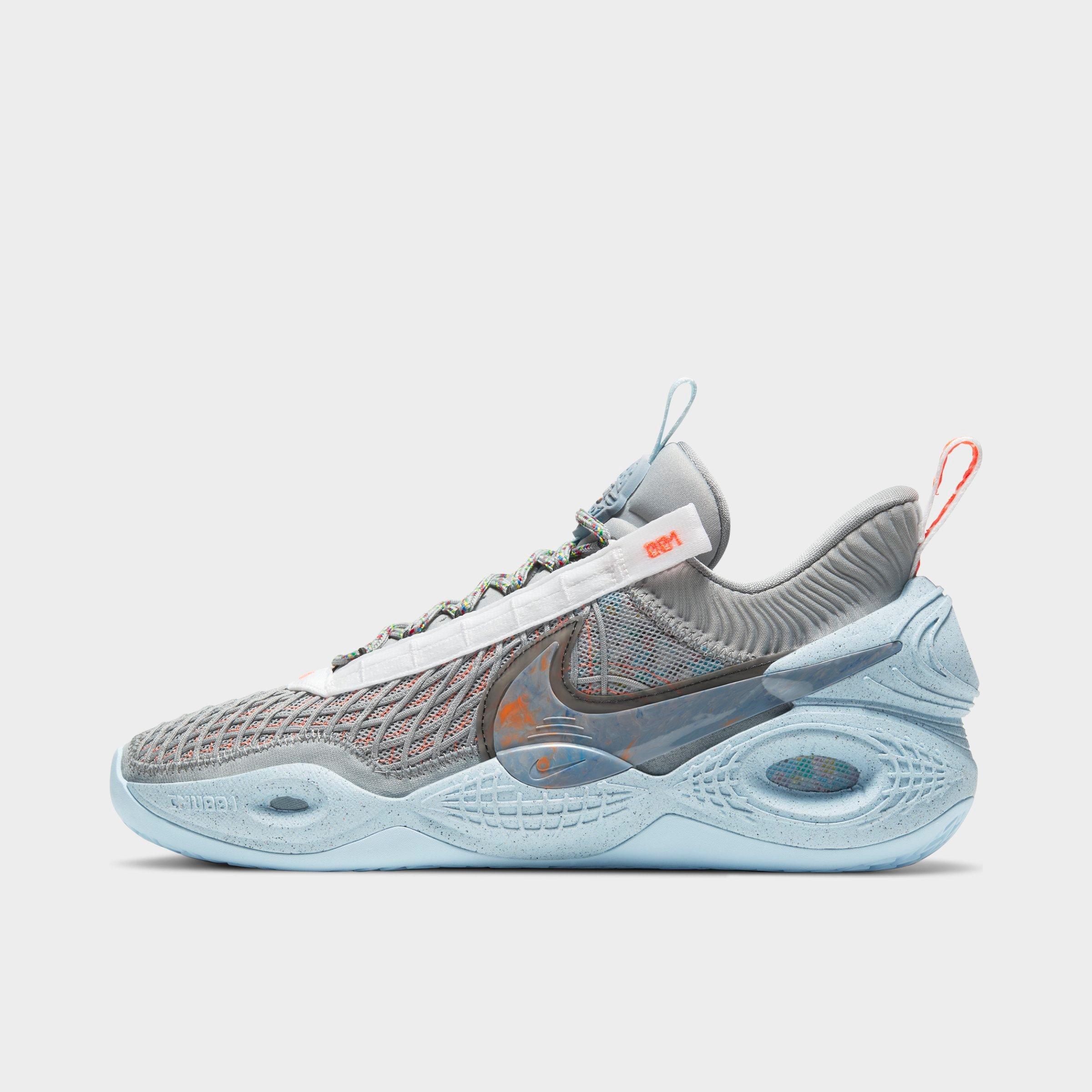 Nike Cosmic Unity "space Hippie" Basketball Shoe In Light Grey/chambray Blue/total Crimson