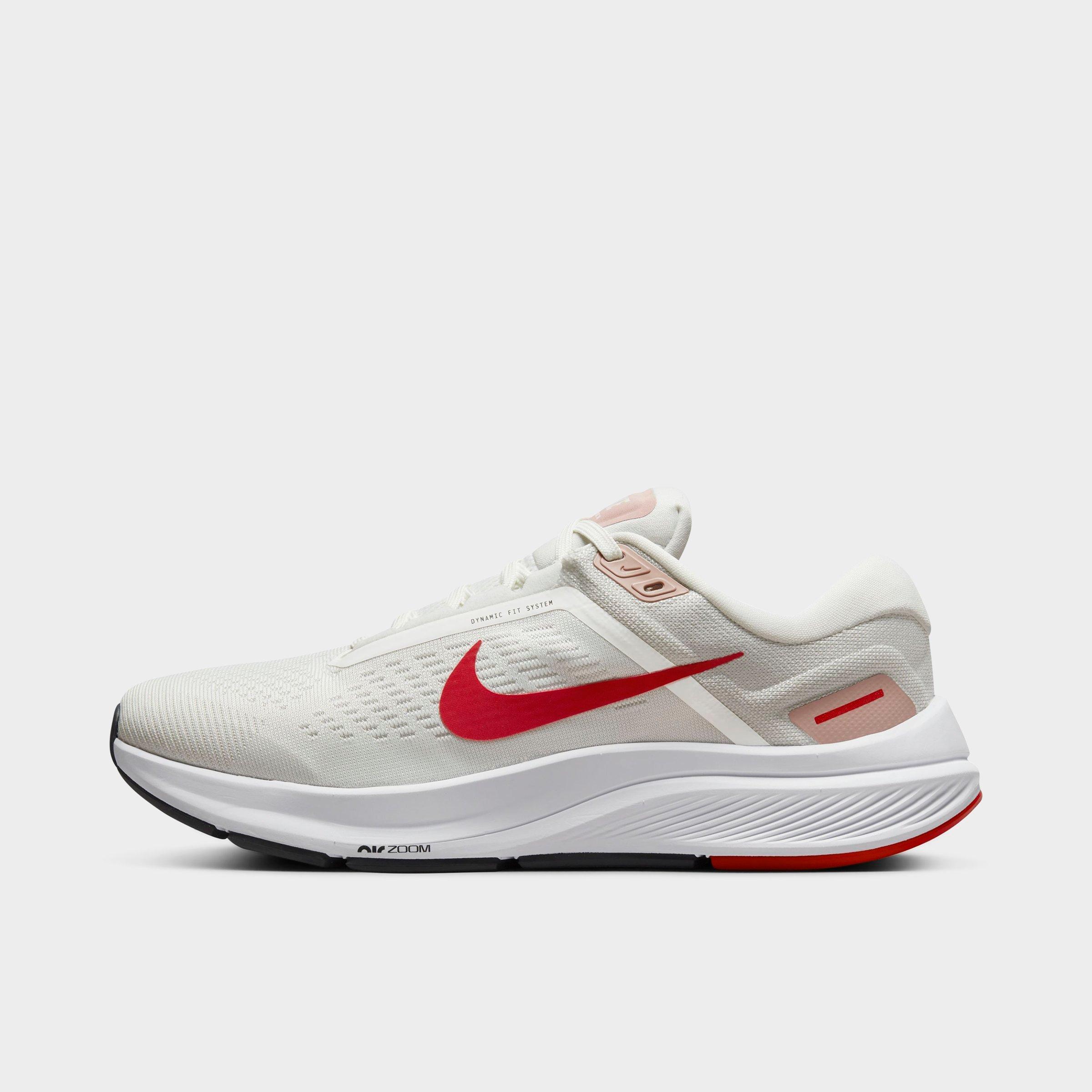 Nike Women's Structure 24 Running Shoes In Summit White/university Red/photon Dust/pink Oxford/white/off Noir