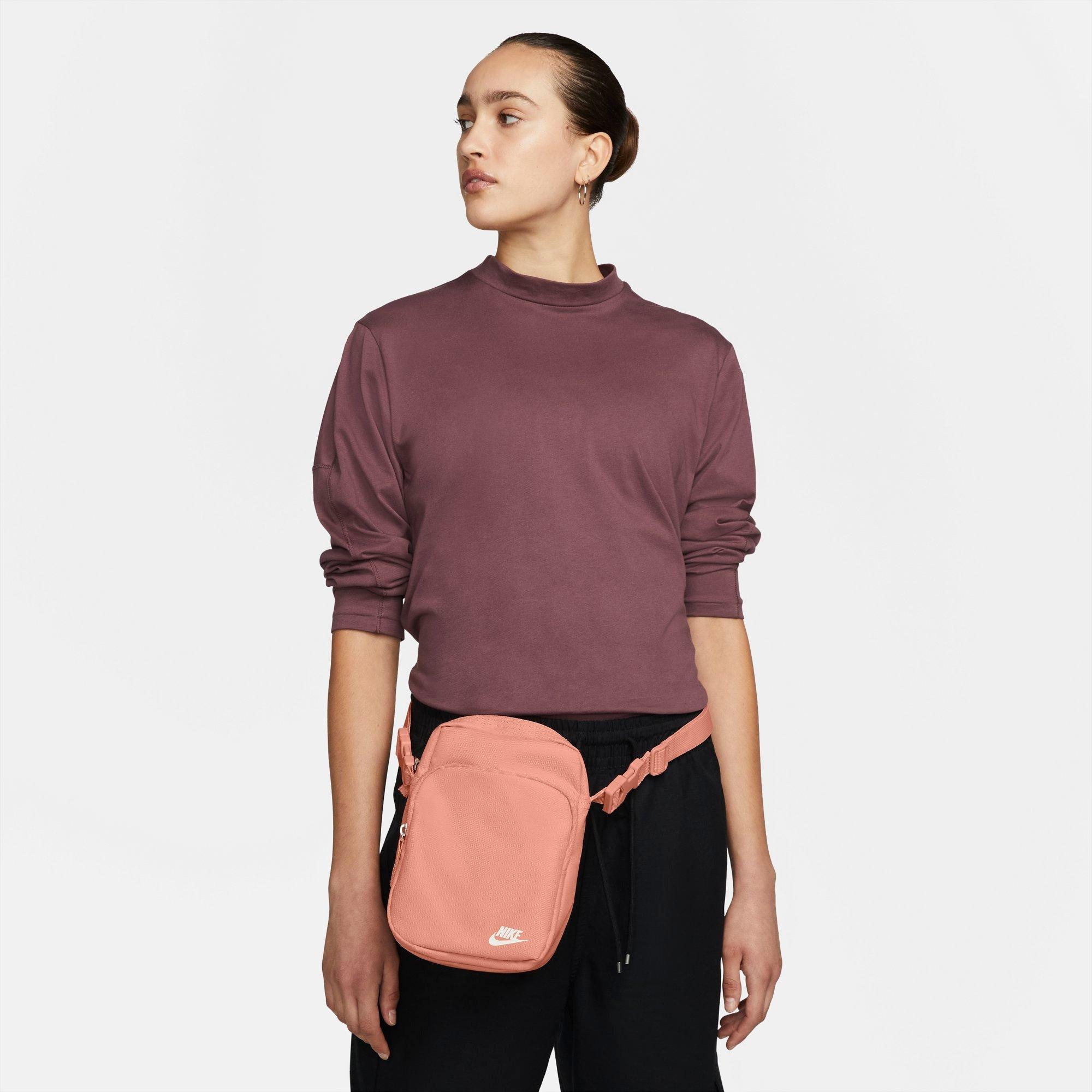 Nike Heritage Crossbody Bag In Light Madder Root/light Madder Root/sail