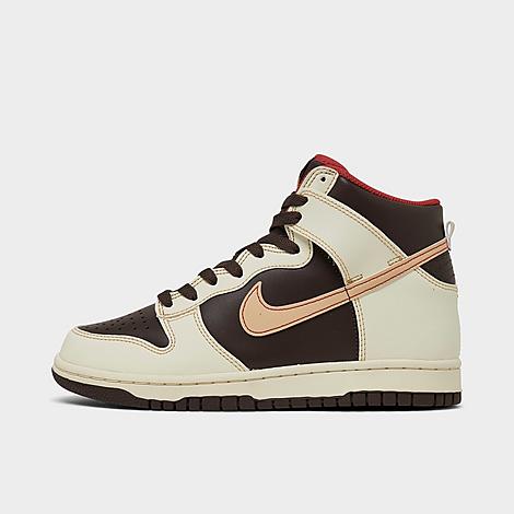 Nike Big Kids' Dunk High Casual Shoes In Baroque Brown/sesame/coconut Milk