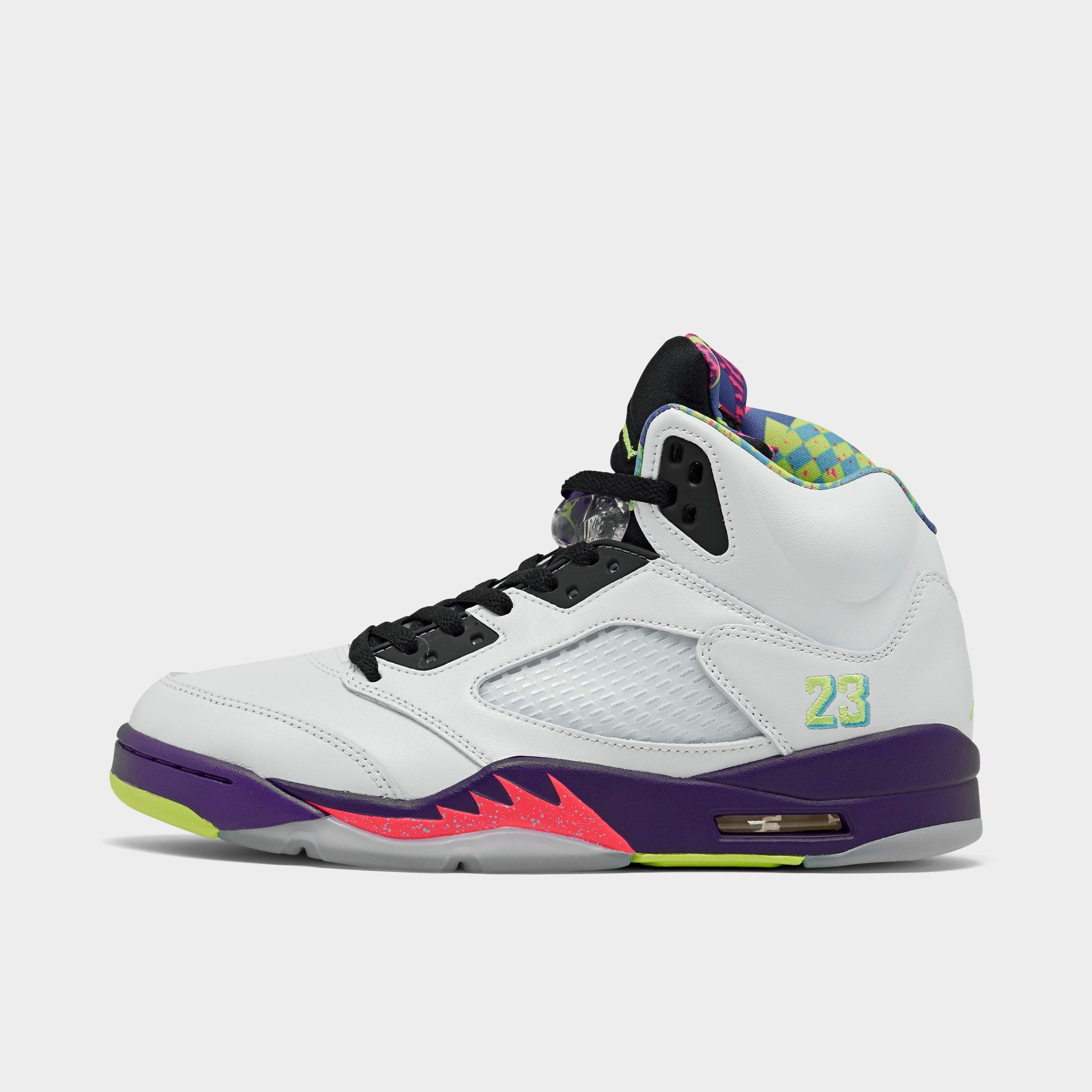 UPC 194497029269 product image for Men's Air Jordan Retro 5 Basketball Shoes in White Size 10.0 Leather | upcitemdb.com