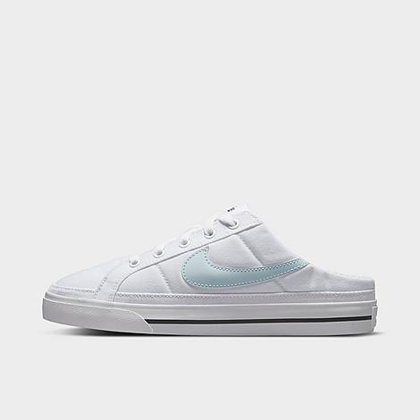 Nike Women's Court Legacy Mule Casual Shoes In White/white/black/football Grey | ModeSens