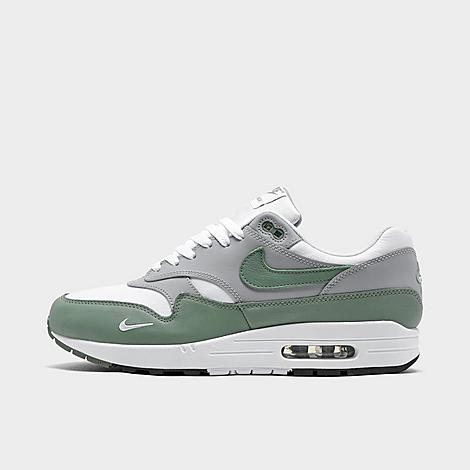 Nike Men's Air Max 1 Premium Casual Shoes In White/spiral Sage/wolf Grey/black