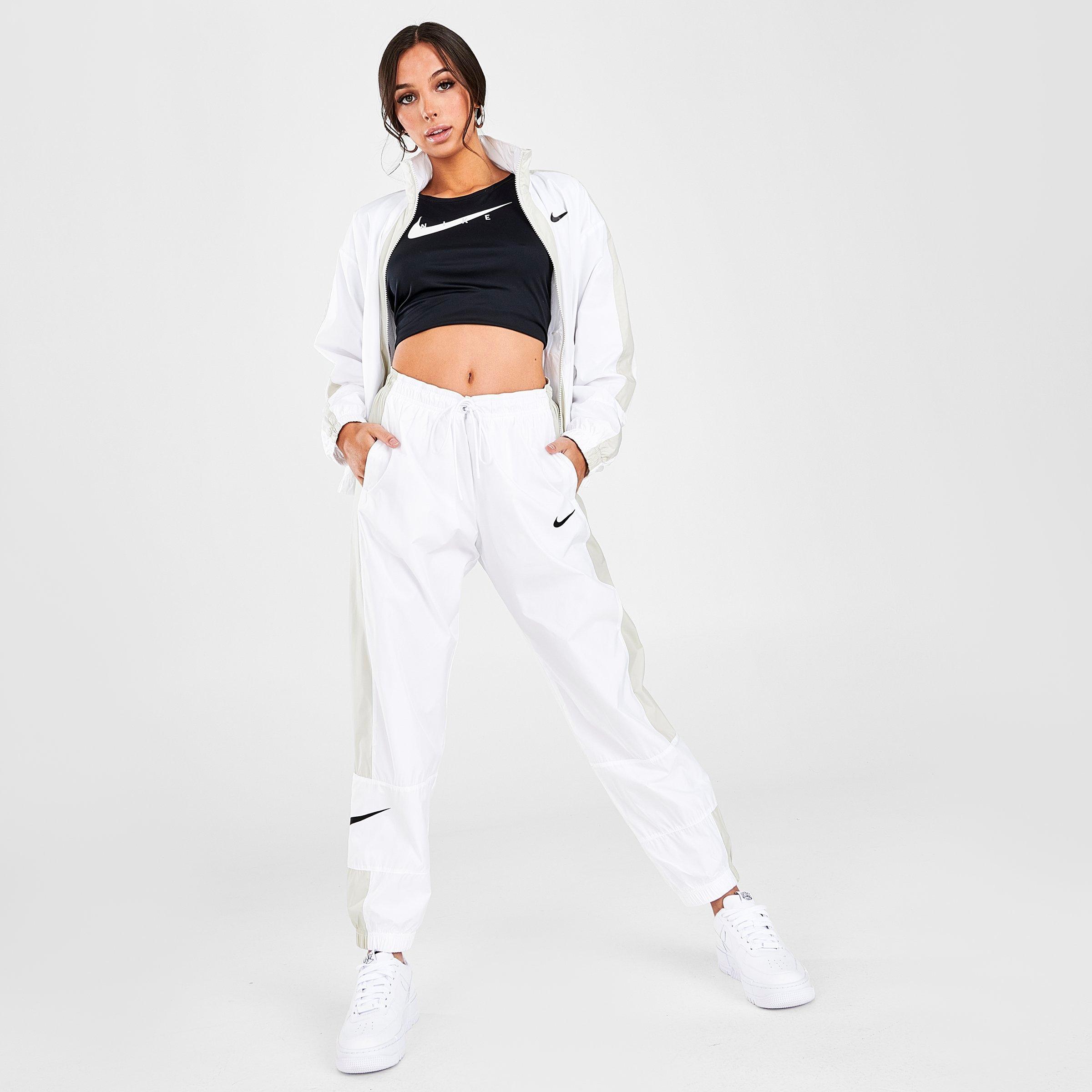 Nike Women Sportswear Repel Woven Pants (black / white / white)