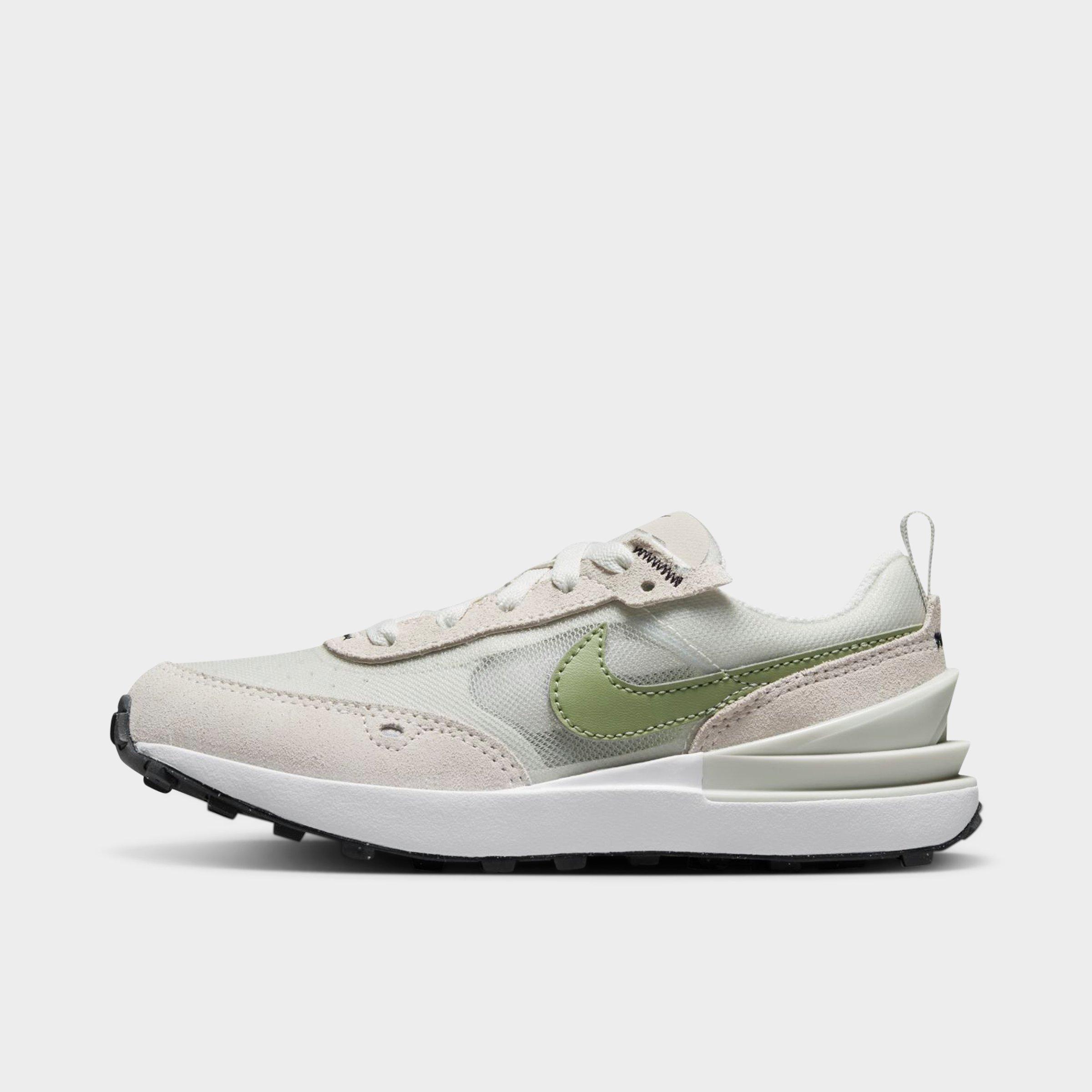 Nike Kids' Waffle One Sneaker In Light Bone/phantom/white/oil Green